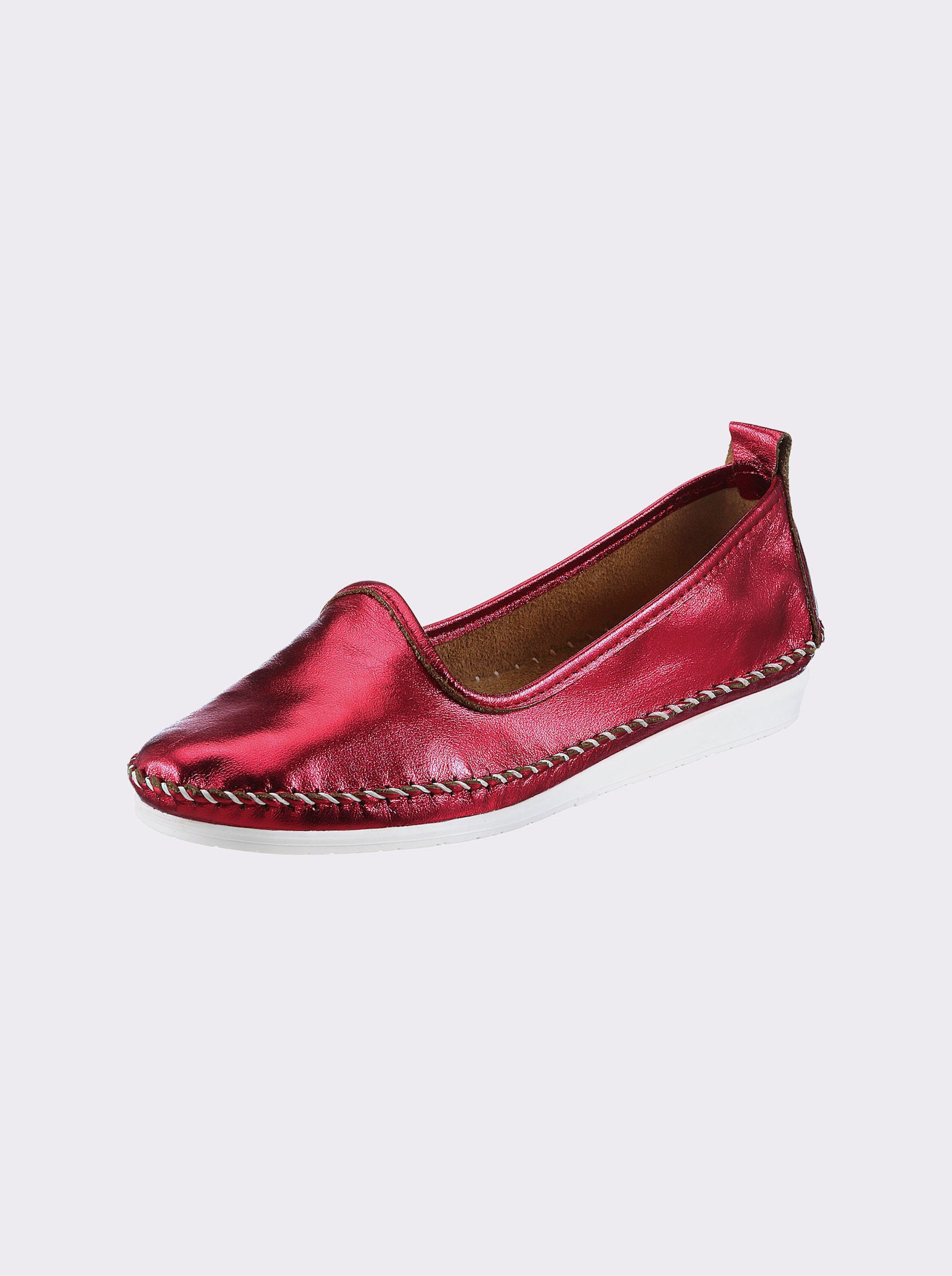 Andrea Conti Slipper - rot-metallic