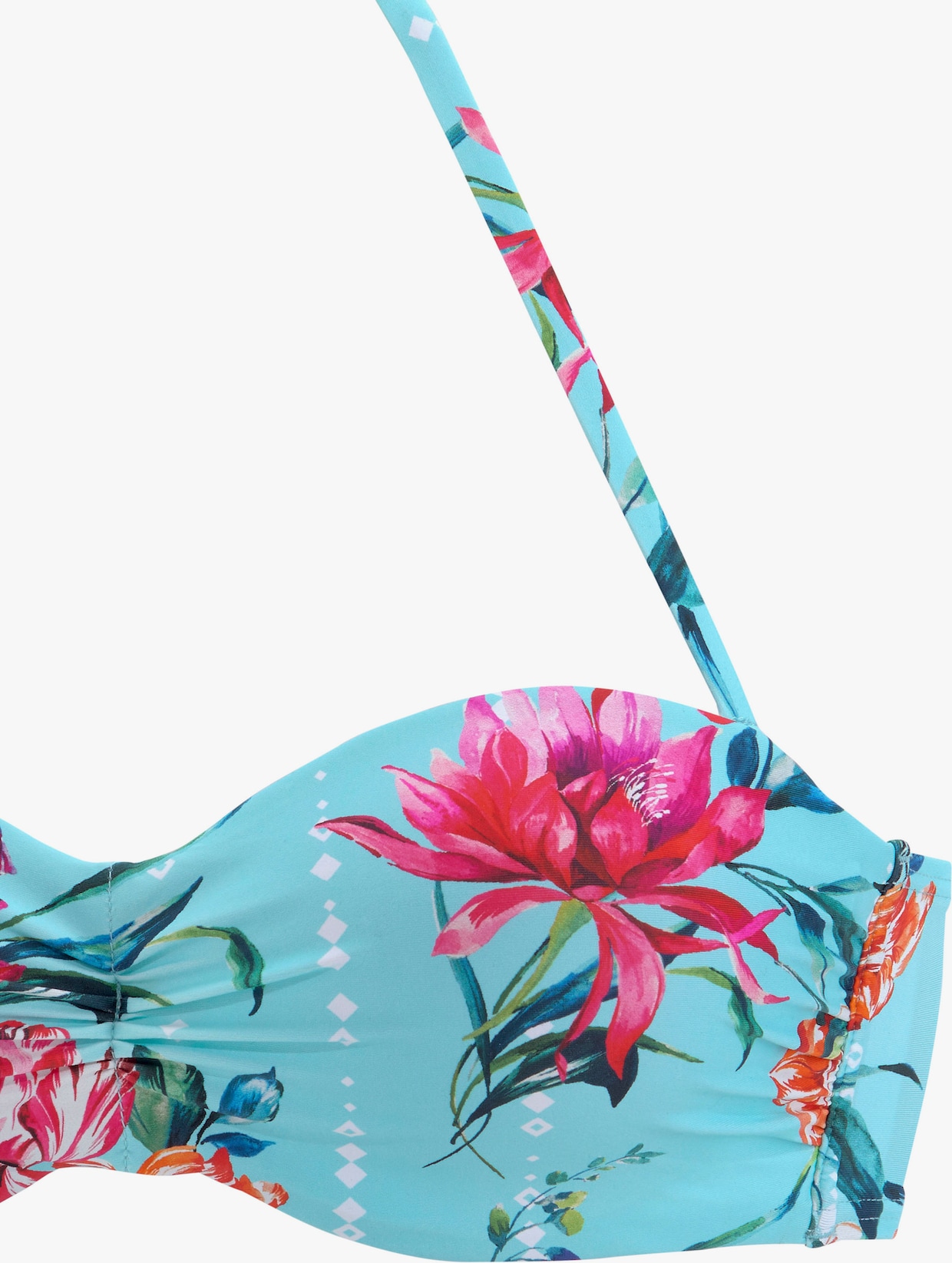 Sunseeker haut de bikini bandeau à armatures - bleu clair imprimé