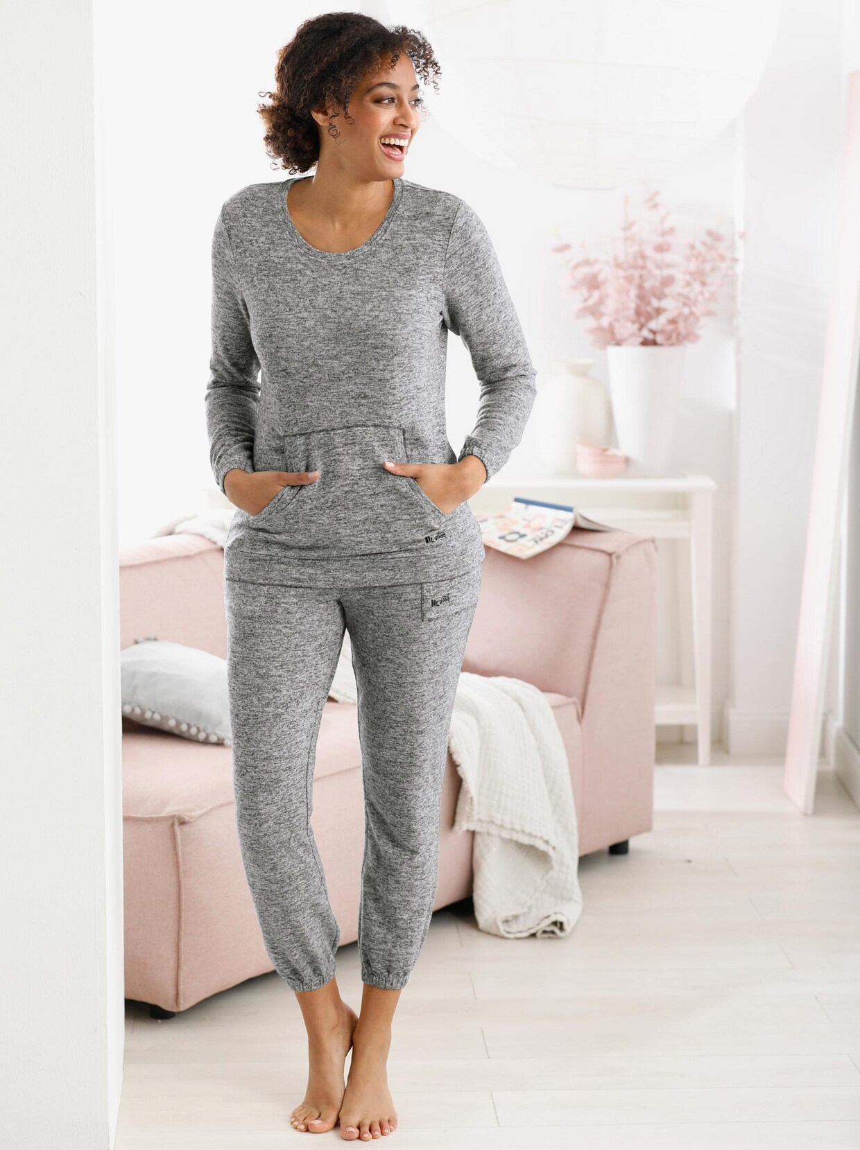 feel good Hose - grau-meliert