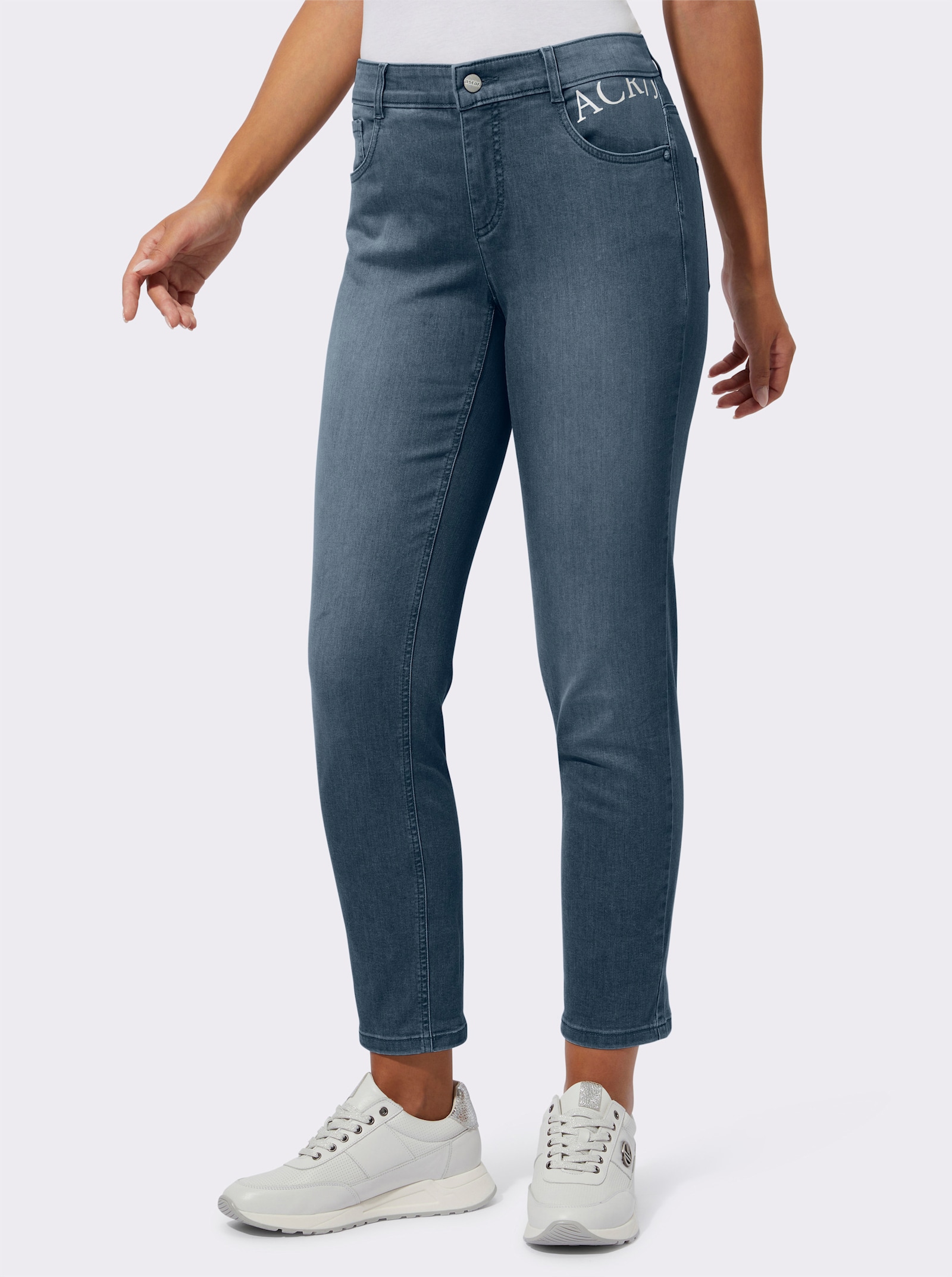 Ascari 5-Pocket-Jeans mit Push-up-Effekt - blue-stone-washed