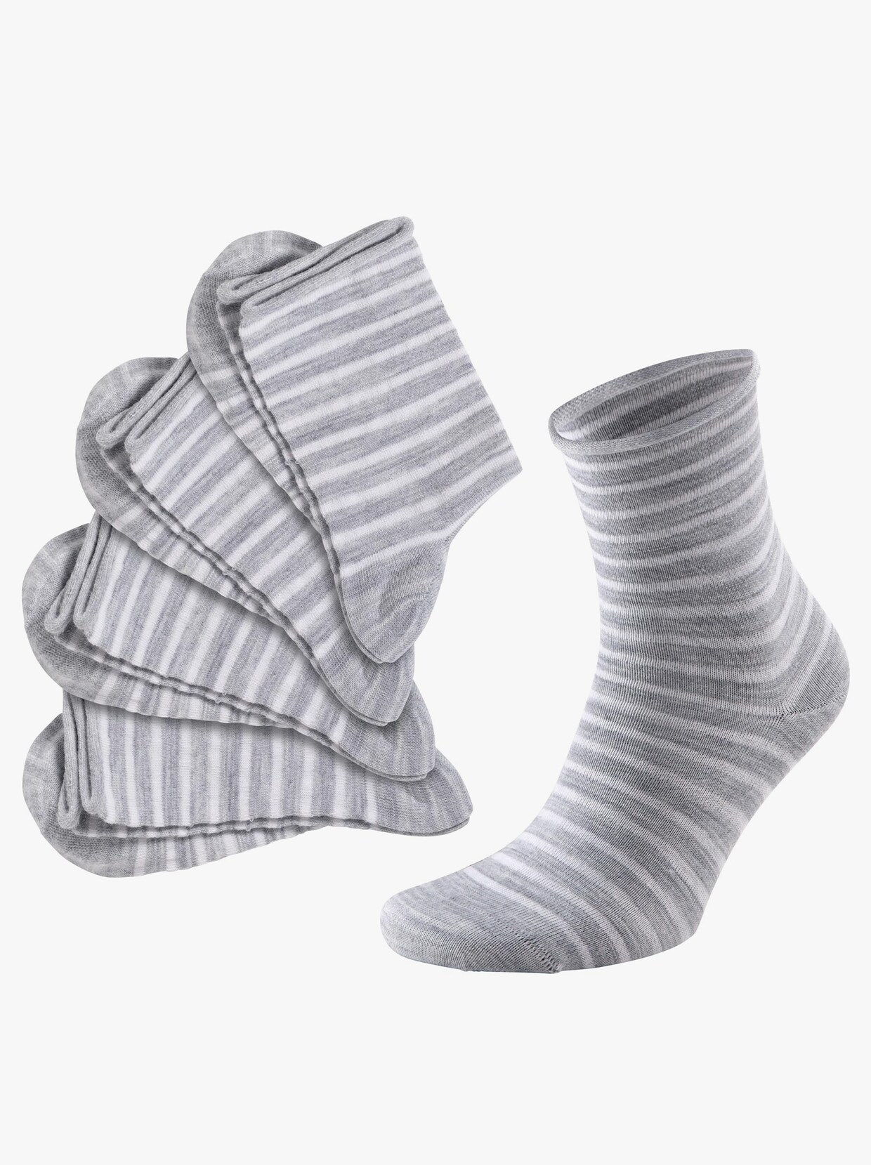 wäschepur Damen-Socken - grau-meliert
