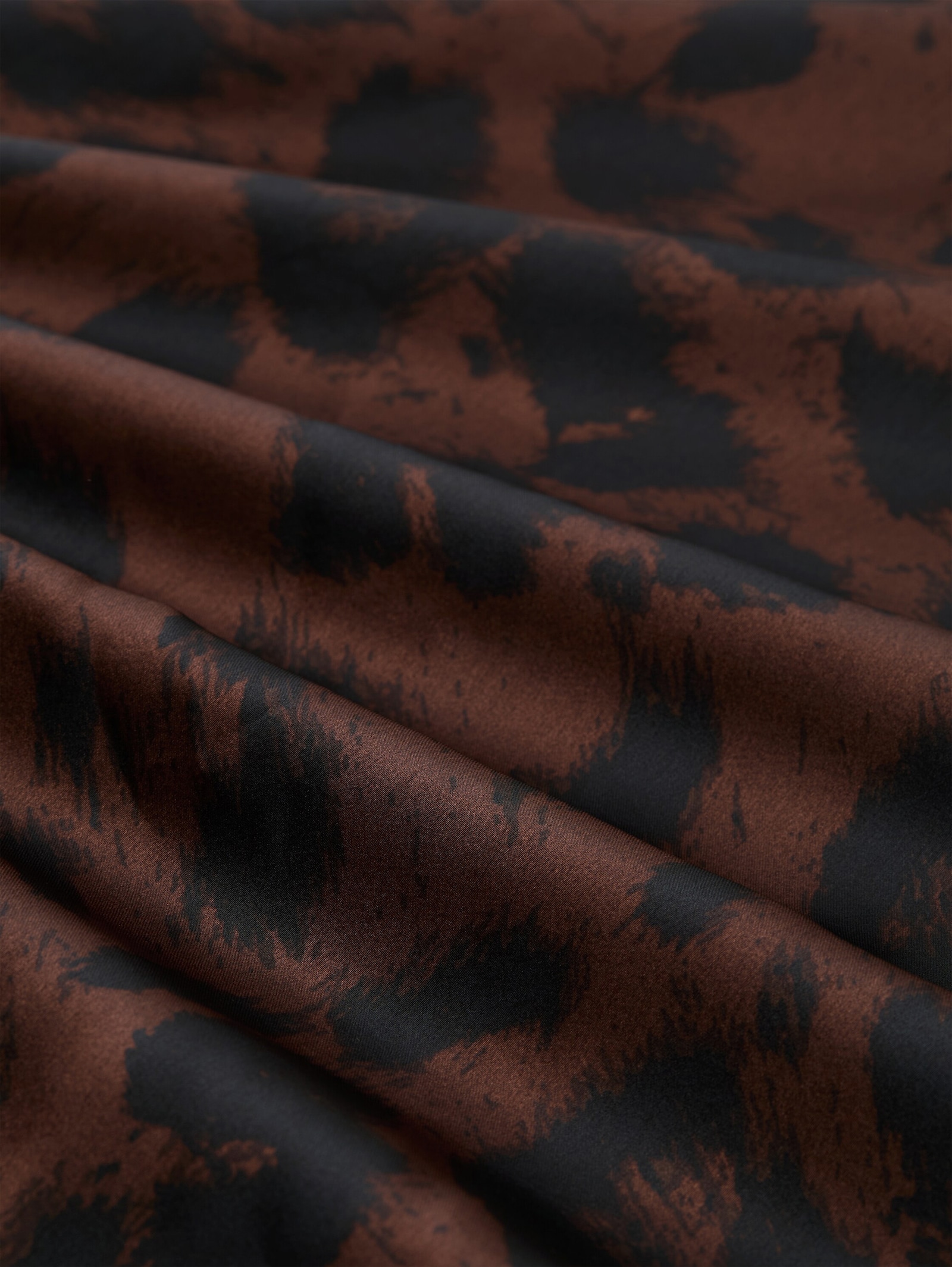 Langarmshirt - brown black big leo print