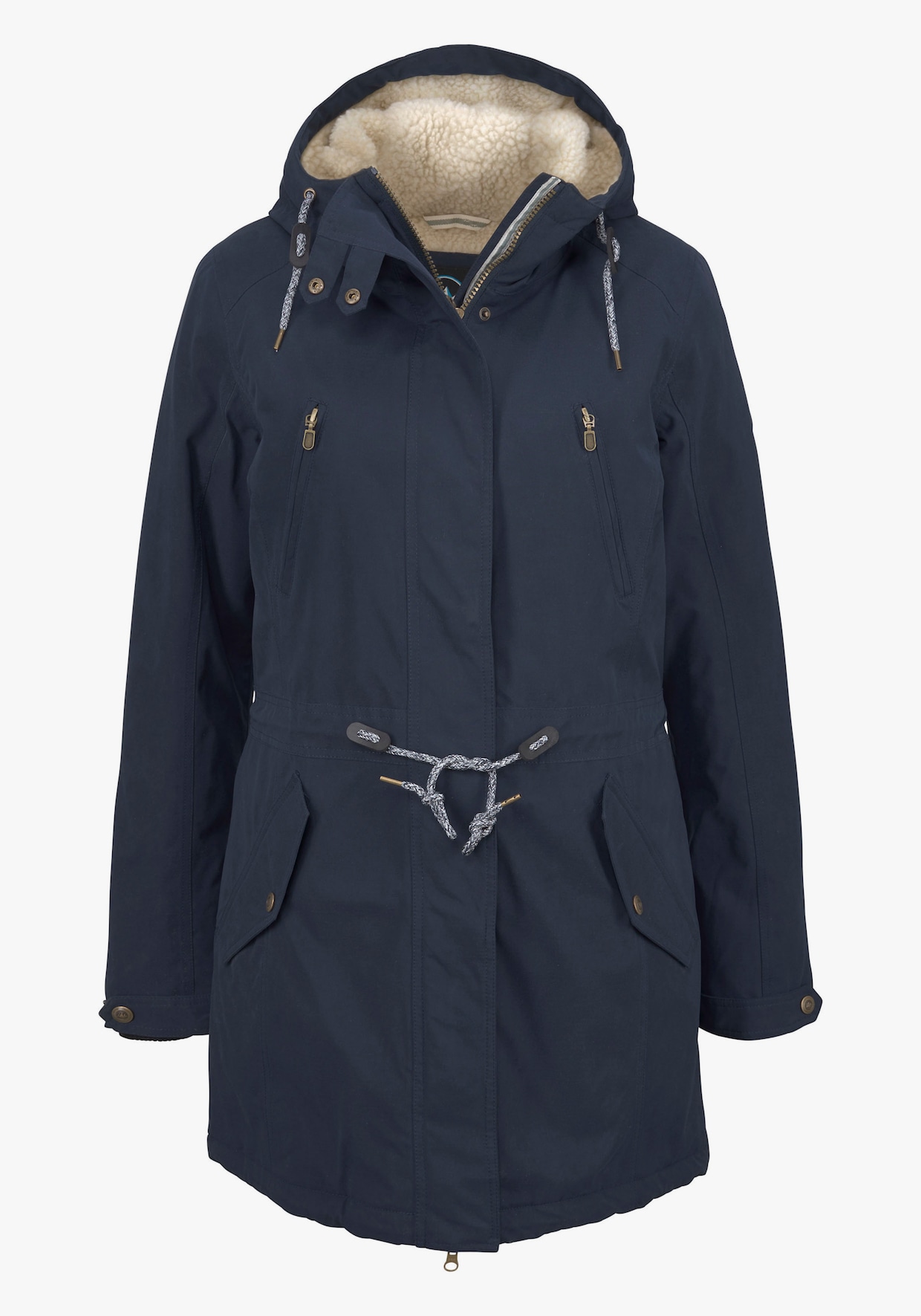 Funktionsparka - marine (outdoorparka aus nachhaltigem material)