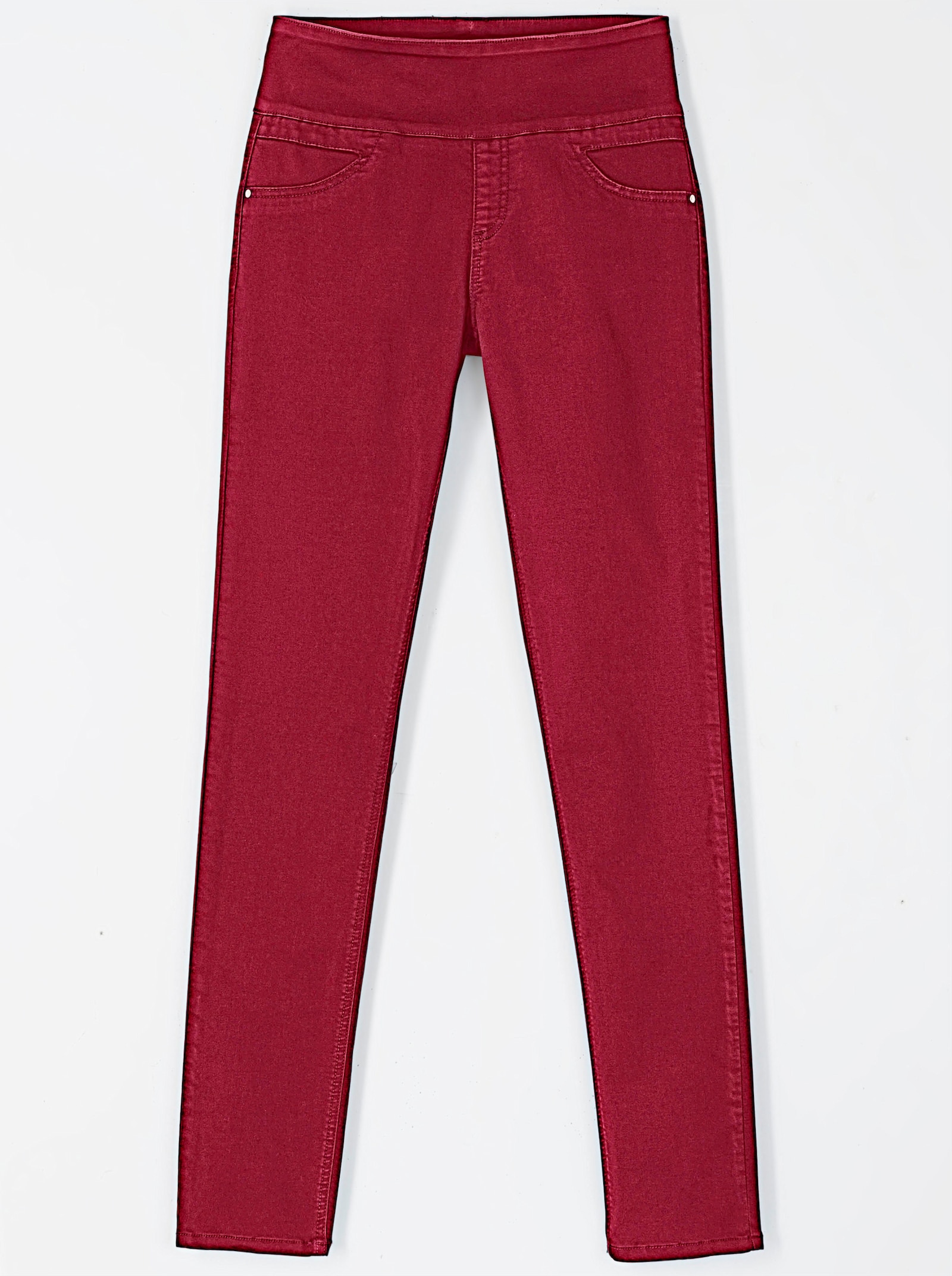 Comfortbroek met hoge comfortband - rood