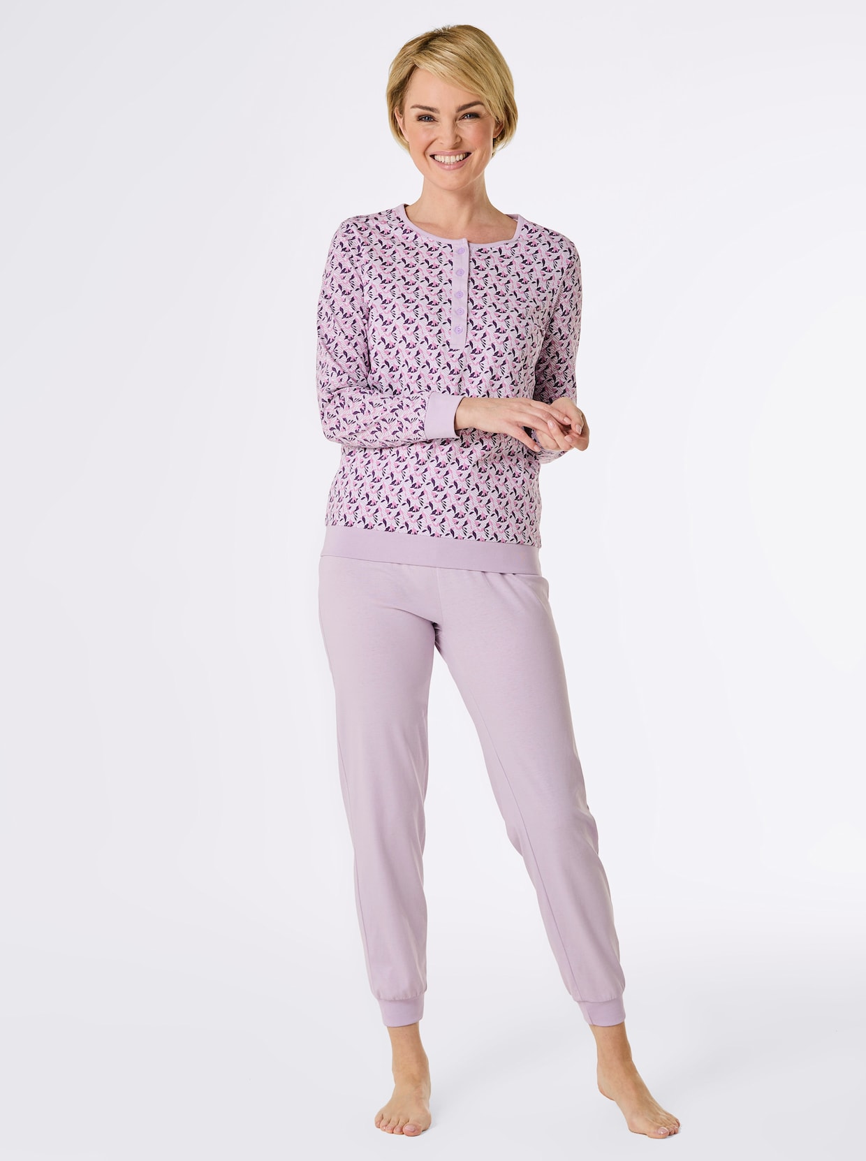 wäschepur Pyjama's - lila + apricot