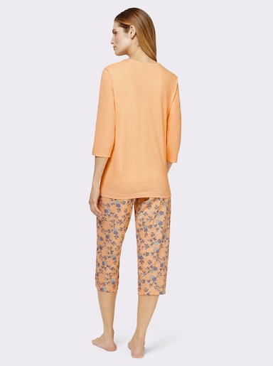 wäschepur Schlafanzüge mit Dehnbund-Hose - orchidee + apricot