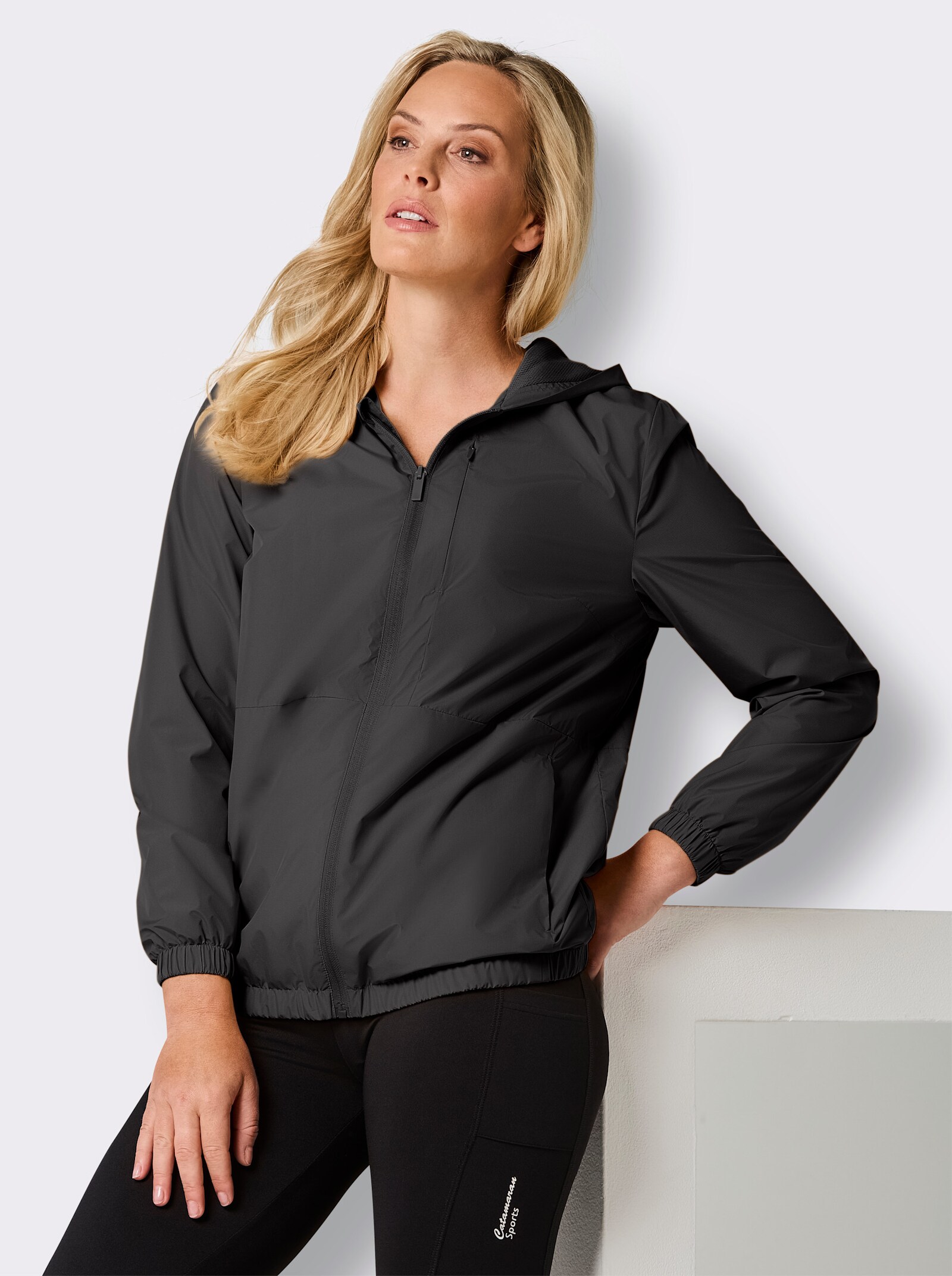Catamaran Sports Funktionsjacke mit Kapuze - schwarz