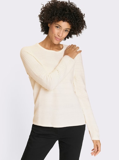 Langarm-Pullover - ecru