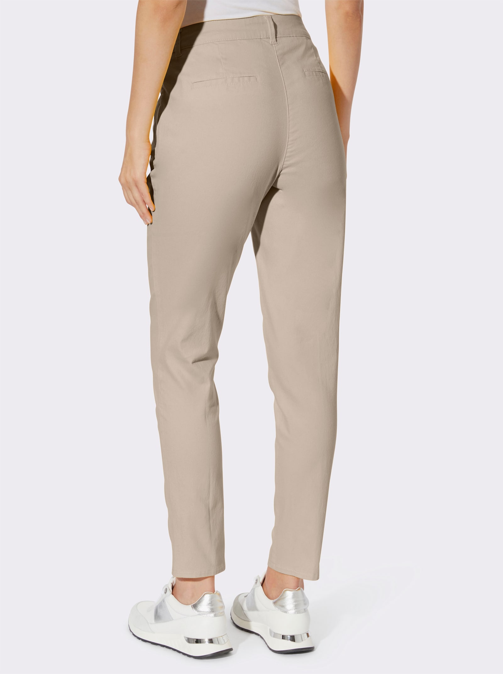 heine Pantalon skinny avec plis repassés - sable