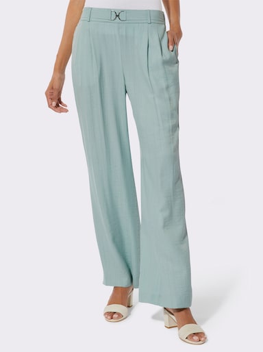 Schlupfjeans mit modisch weiten Beinen - kalkmint