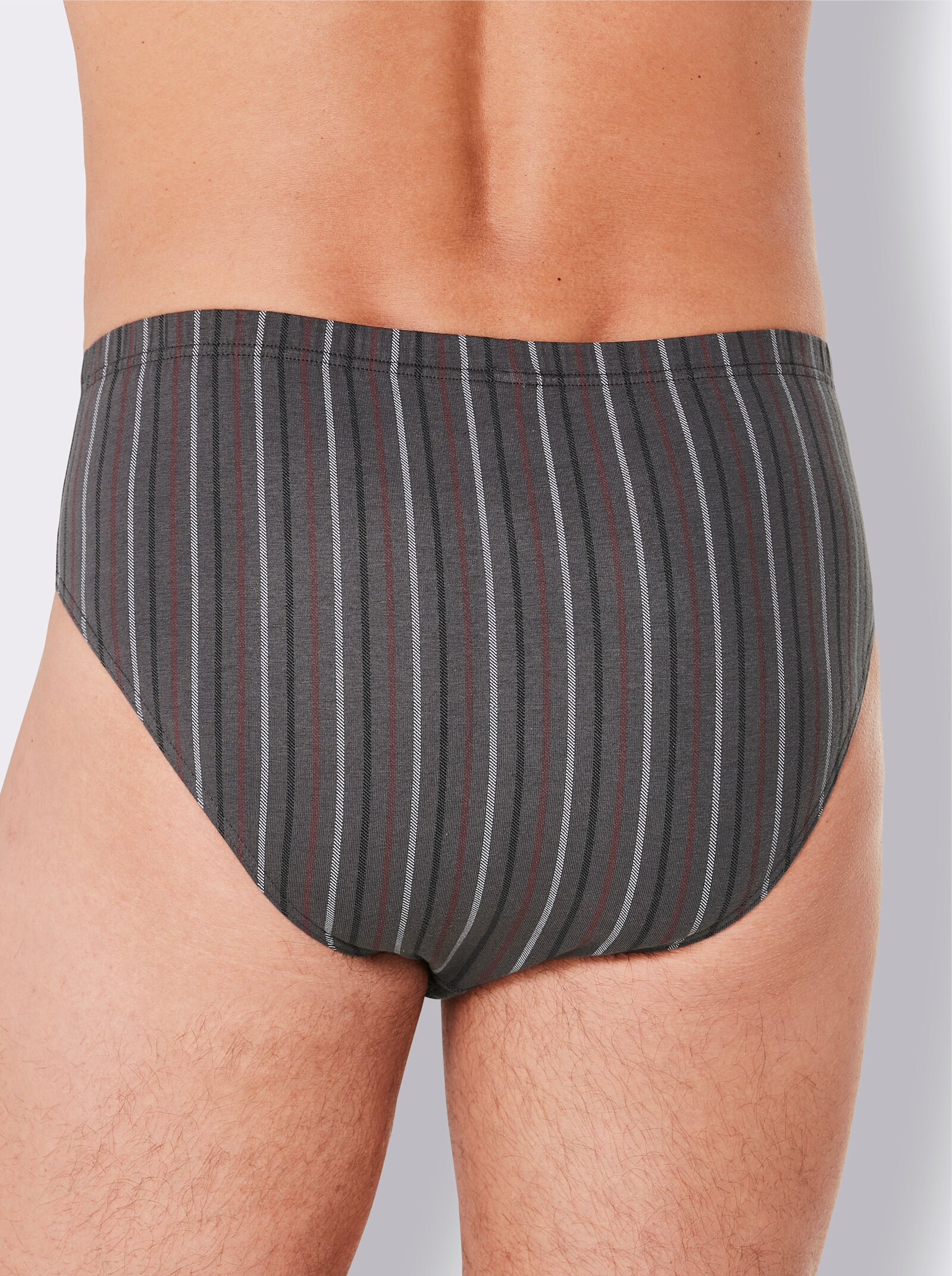 Comte Slips - anthrazit-grau-gestreift