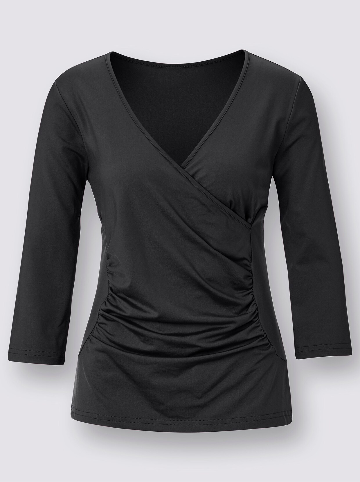 T-shirt cache-cœur - noir