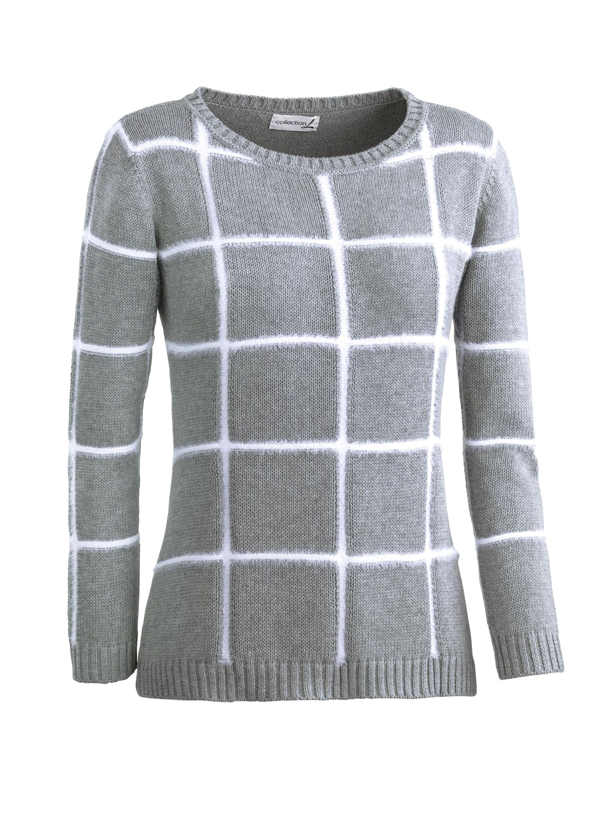 Pullover - grau-meliert