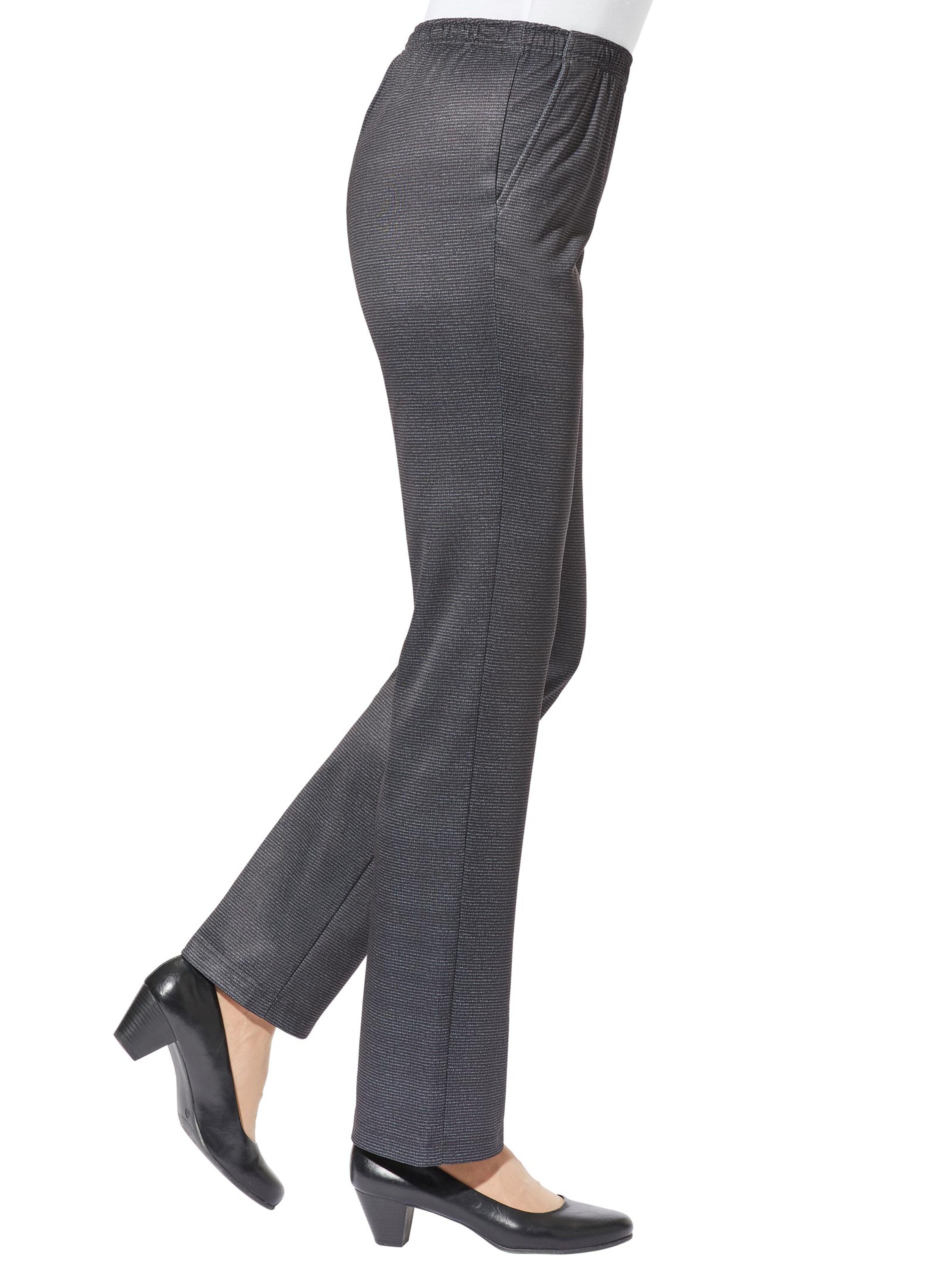 Jersey-Hose - anthrazit-gemustert