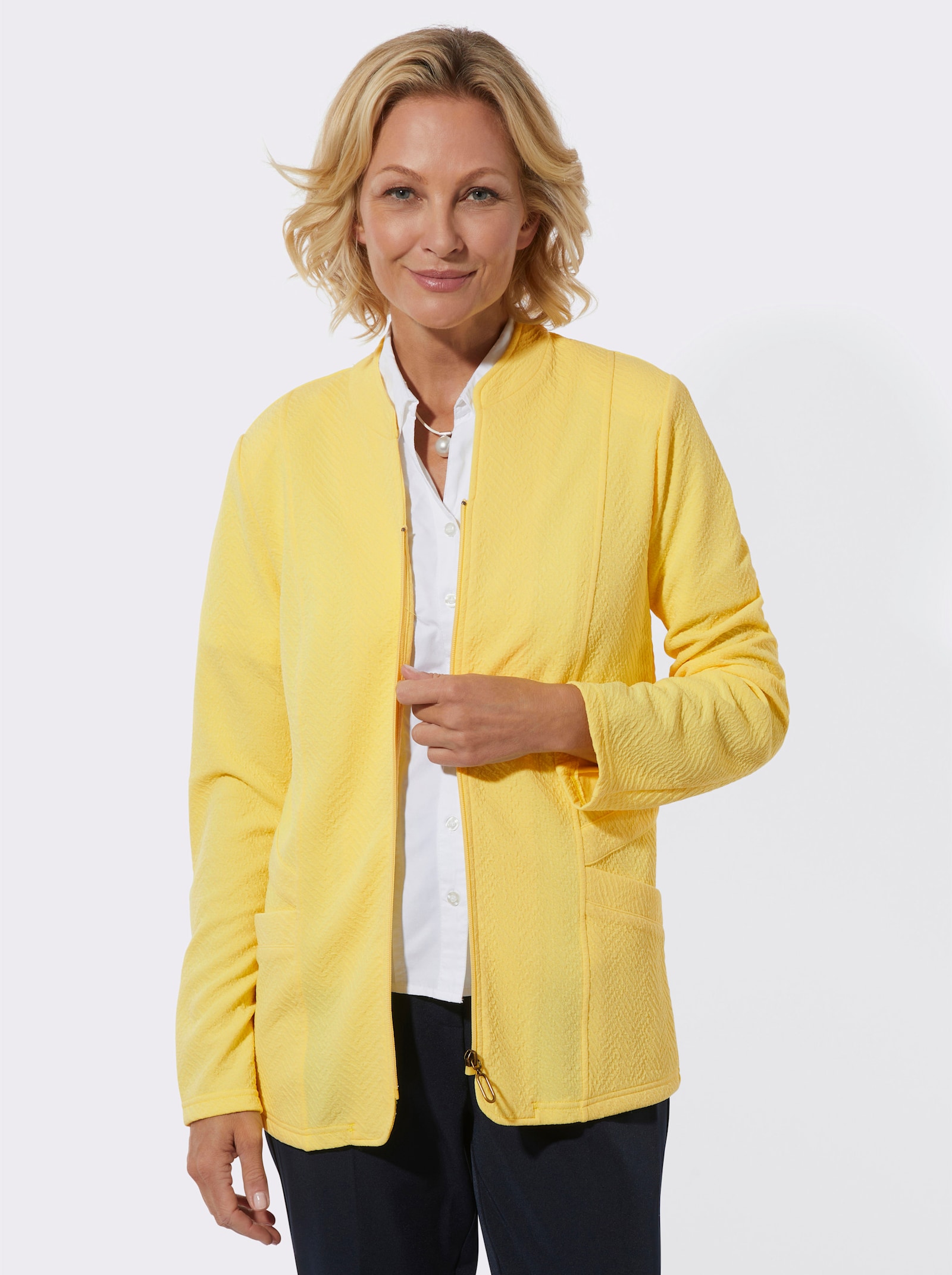 Jerseyblazer in Stretch-Qualität - zitrone