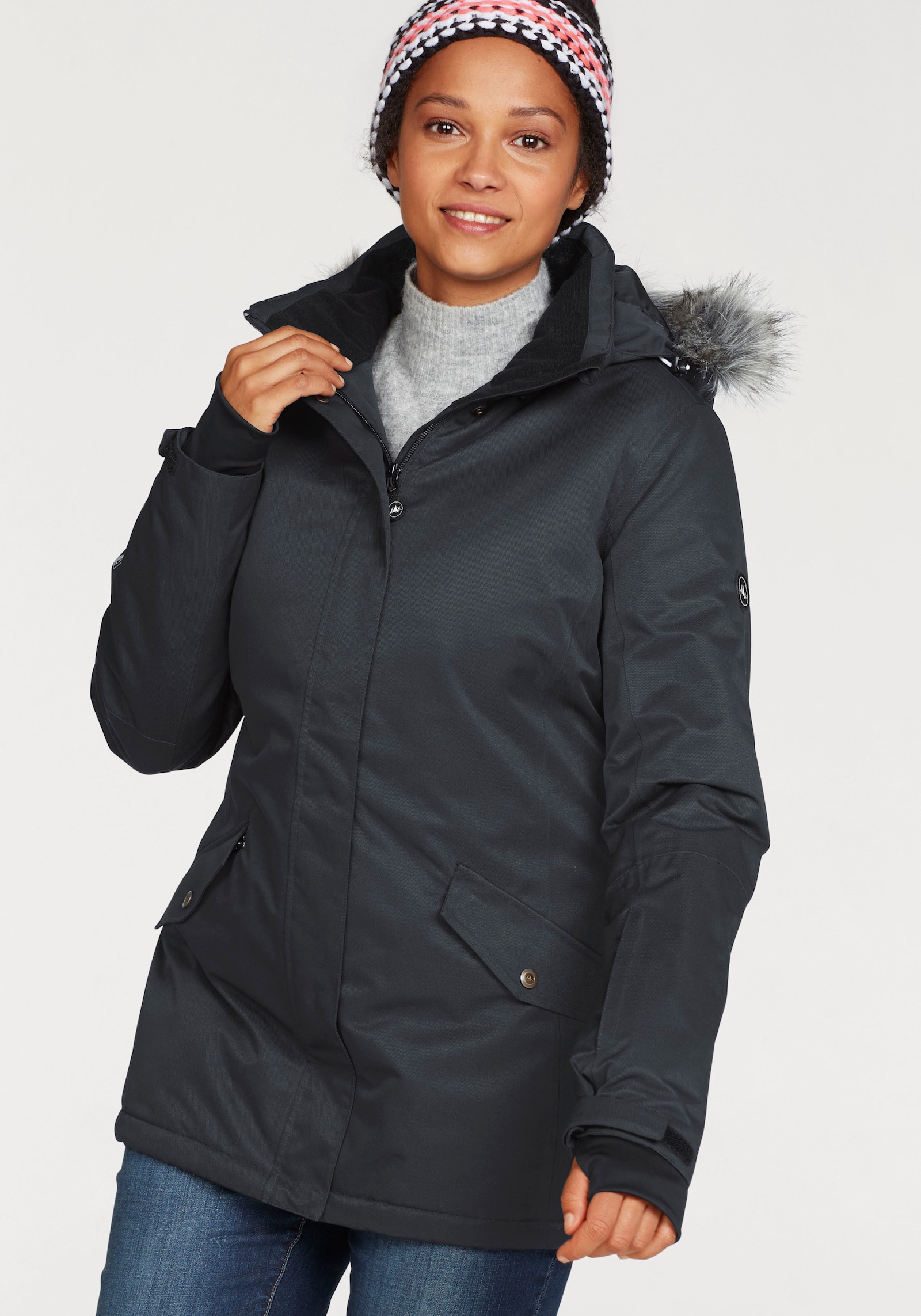 Polarino Skijacke - schwarz