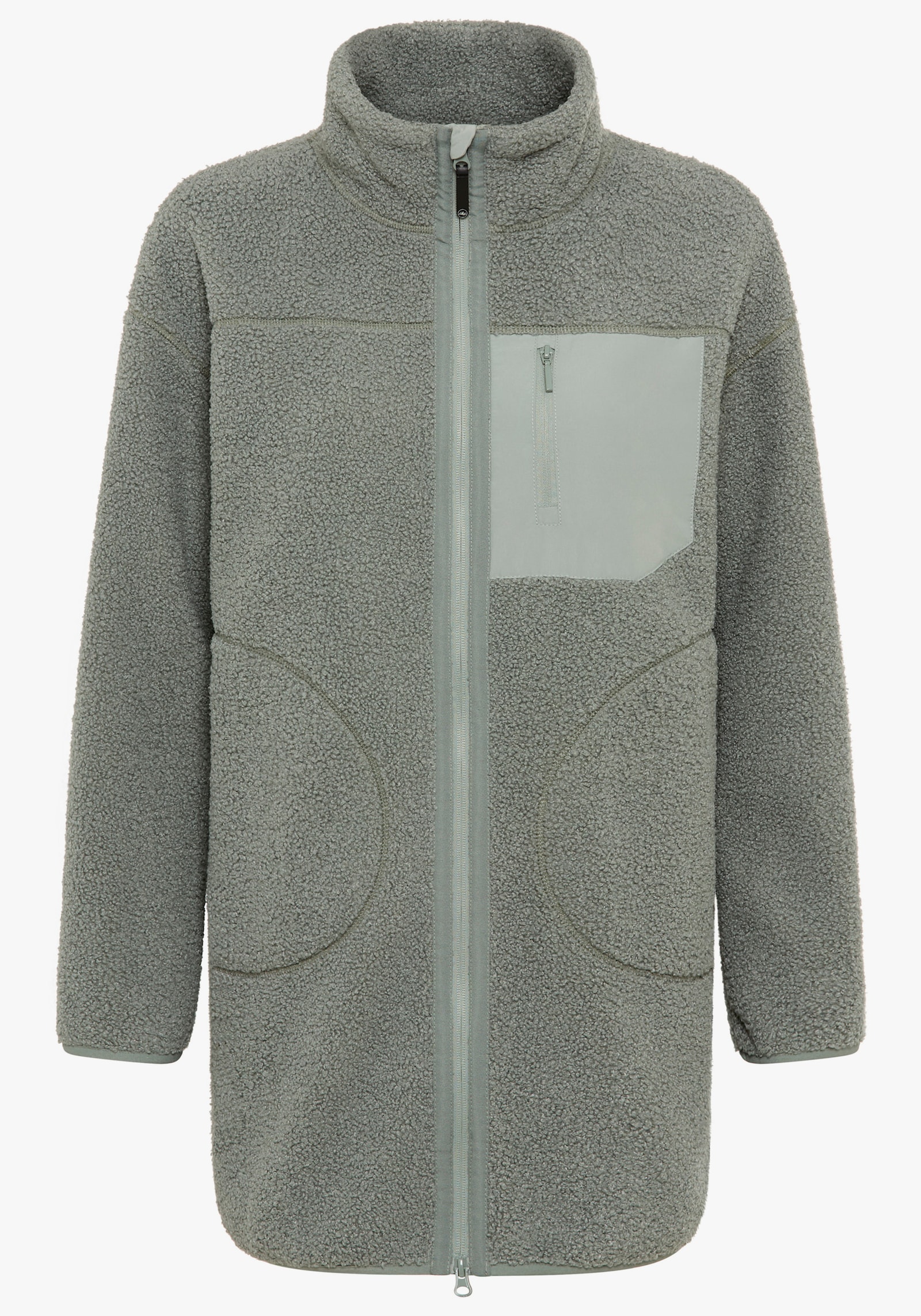 Polarino Fleecejacke - grau-grün