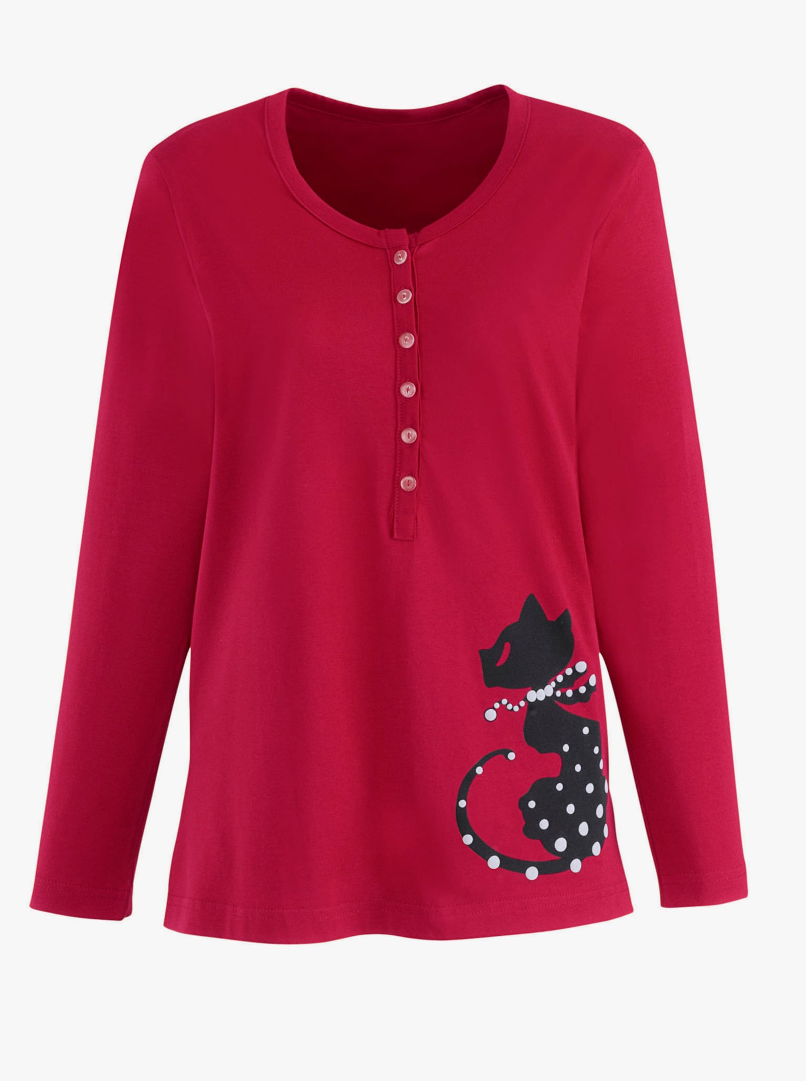 Schlafanzug mit breitem Dehnbund - rot