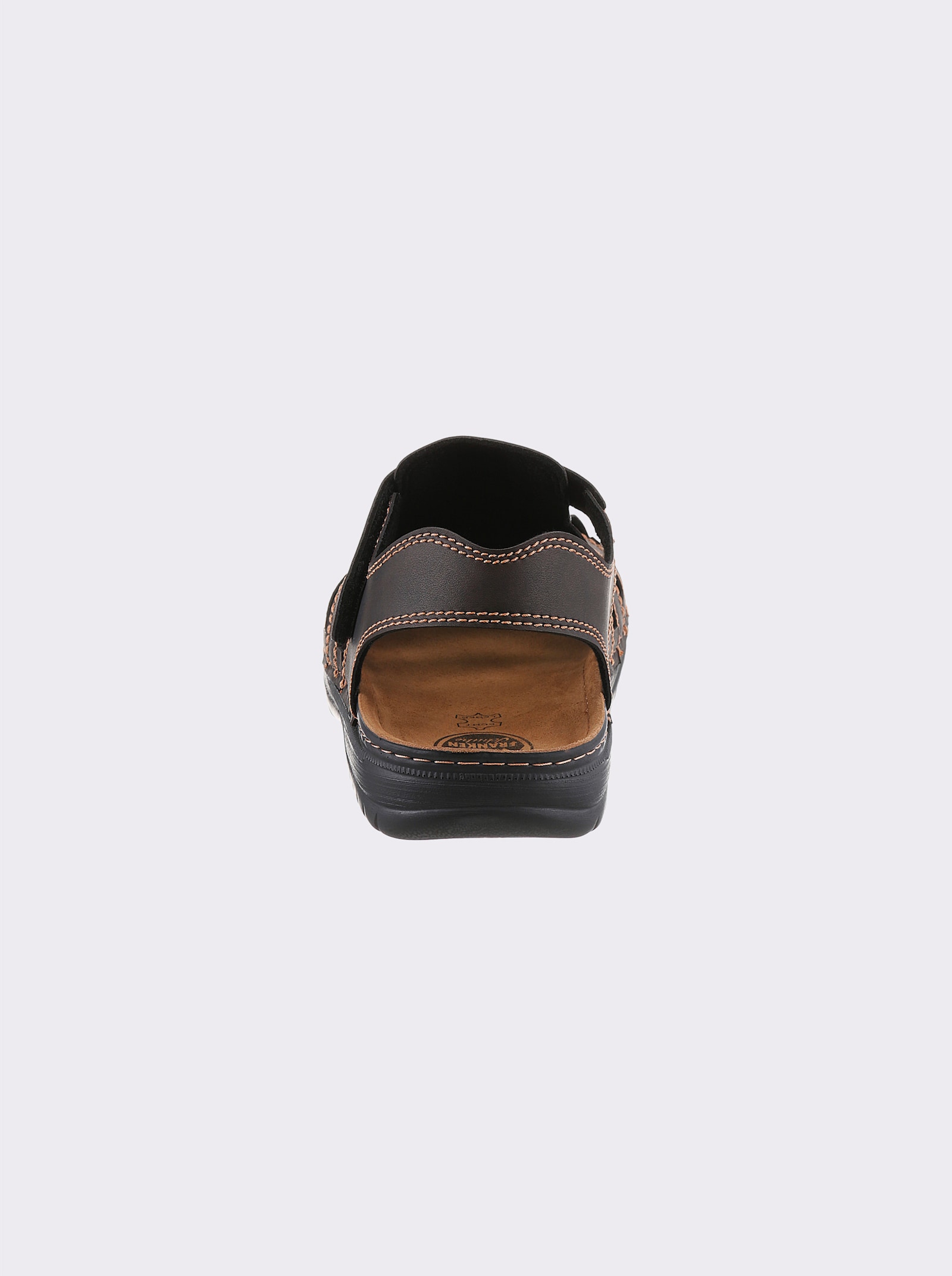 Franken Schuhe Sandale mit Klettverschluss - schoko