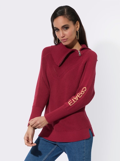 Troyer aus hochwertiger Baumwolle - kirsche