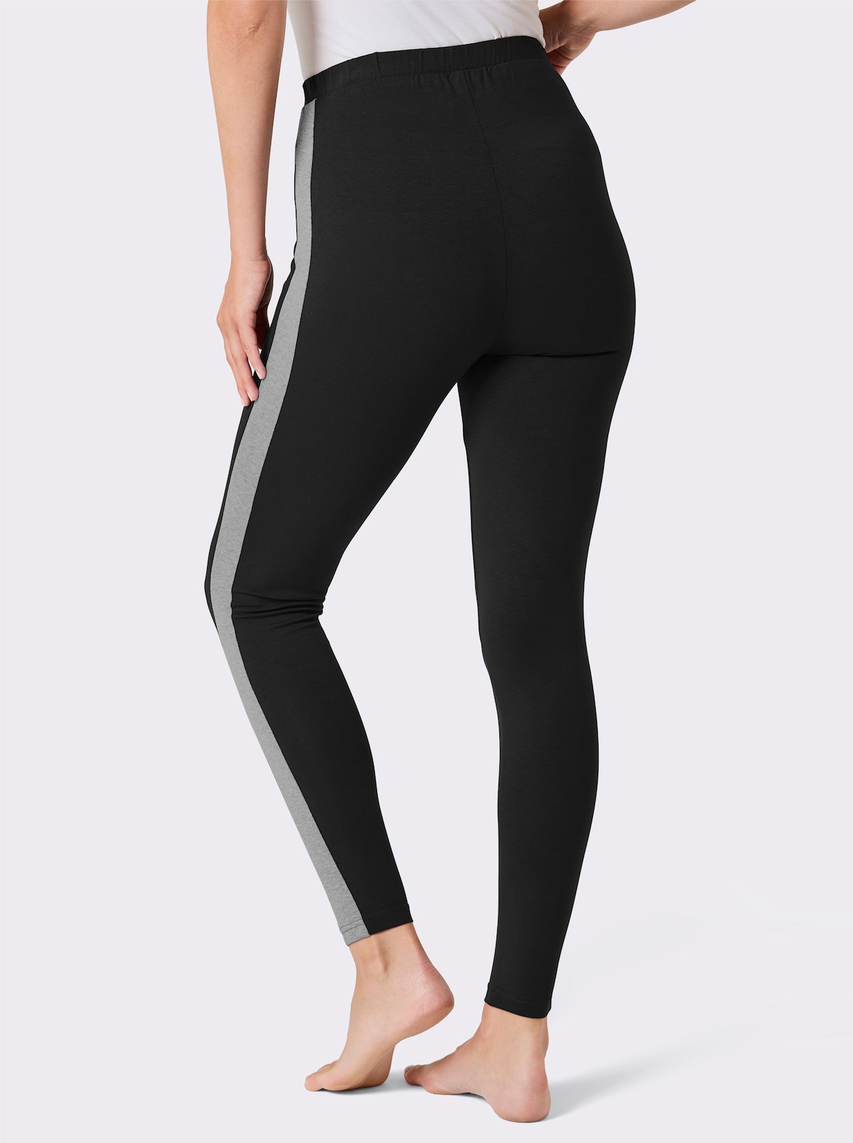 feel good Leggings - schwarz-steingrau