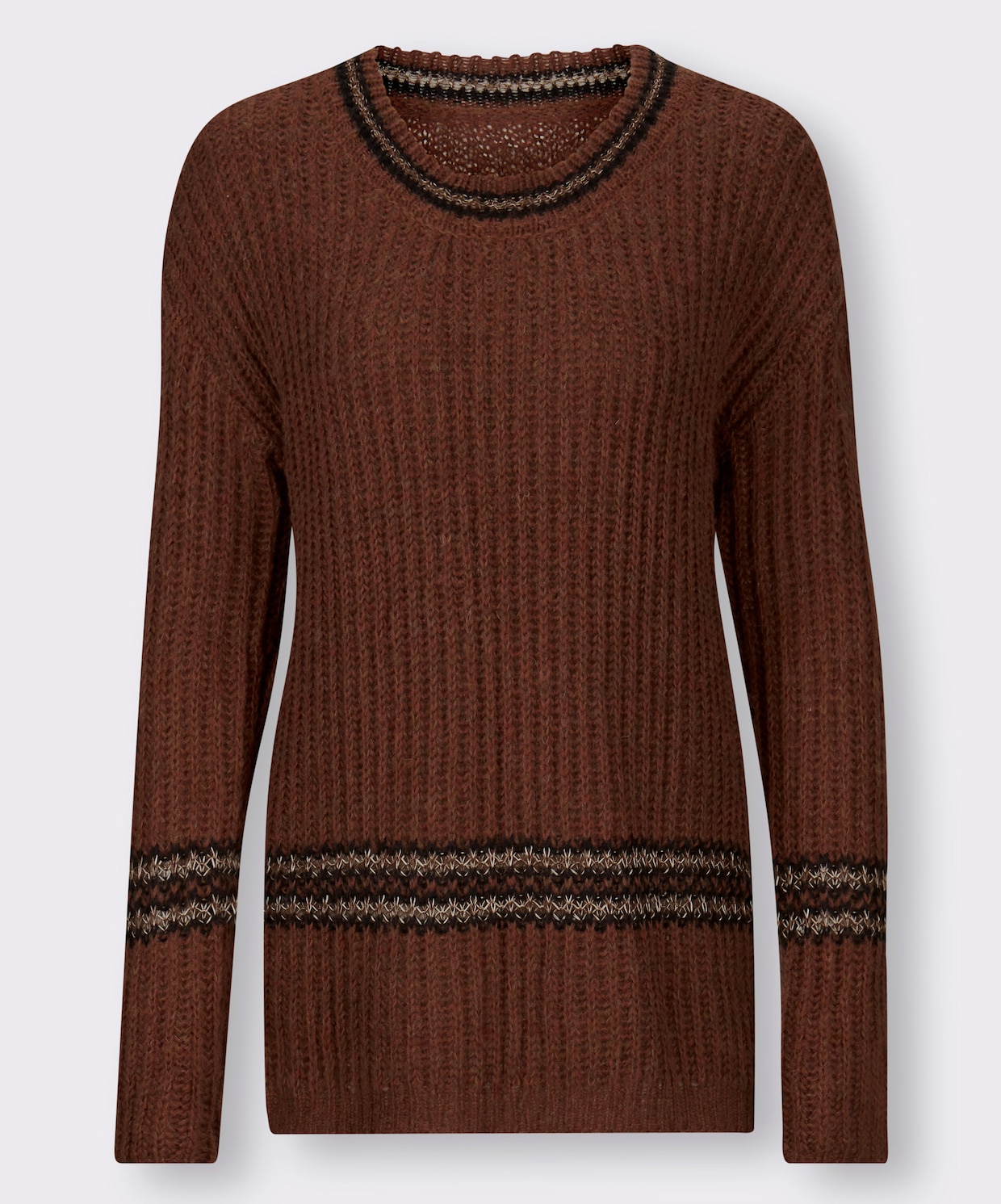 heine Pull - marron-chocolat chiné