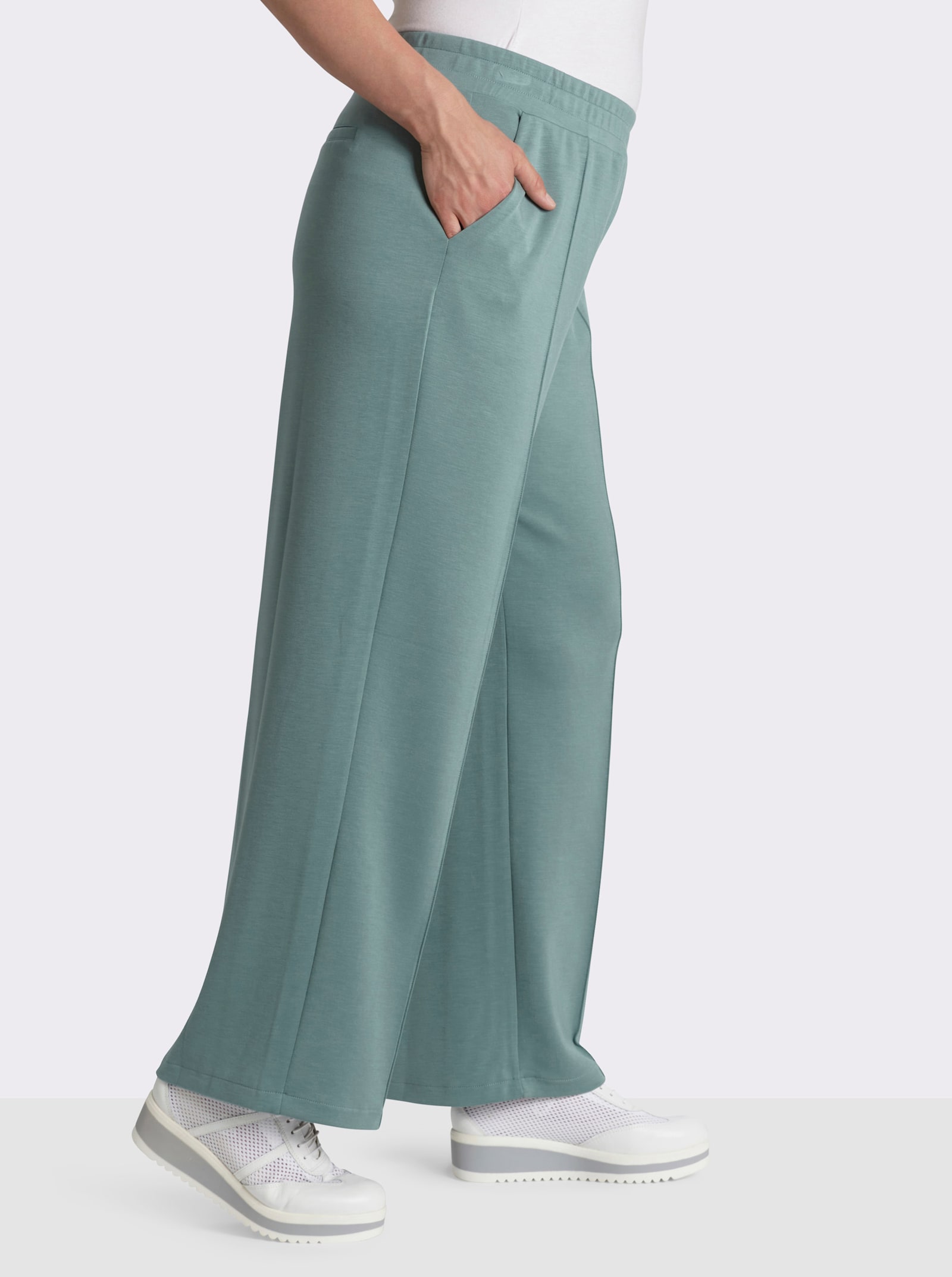 Jerseyhose in weich fließender Qualität - jade