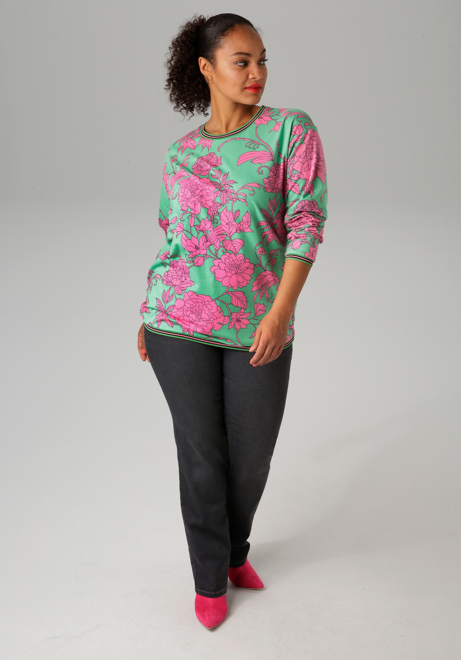 Aniston PLUS Straight-Jeans - grey used