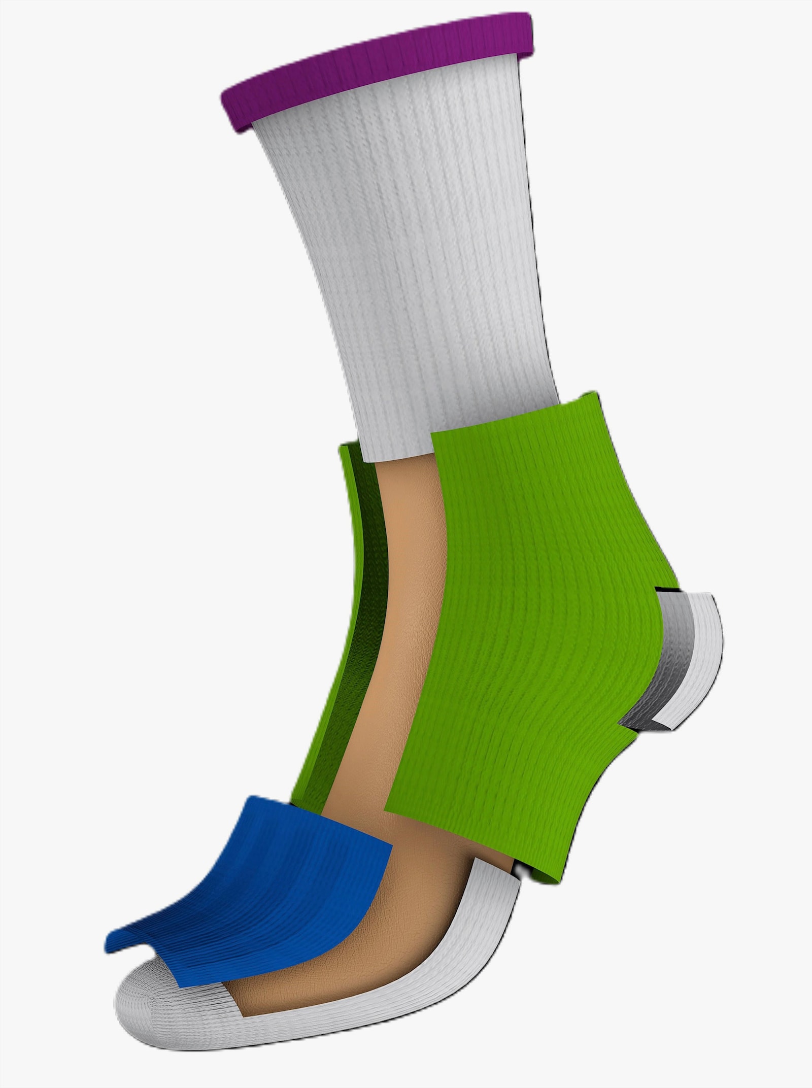 Enkelsok met fixatie - antraciet