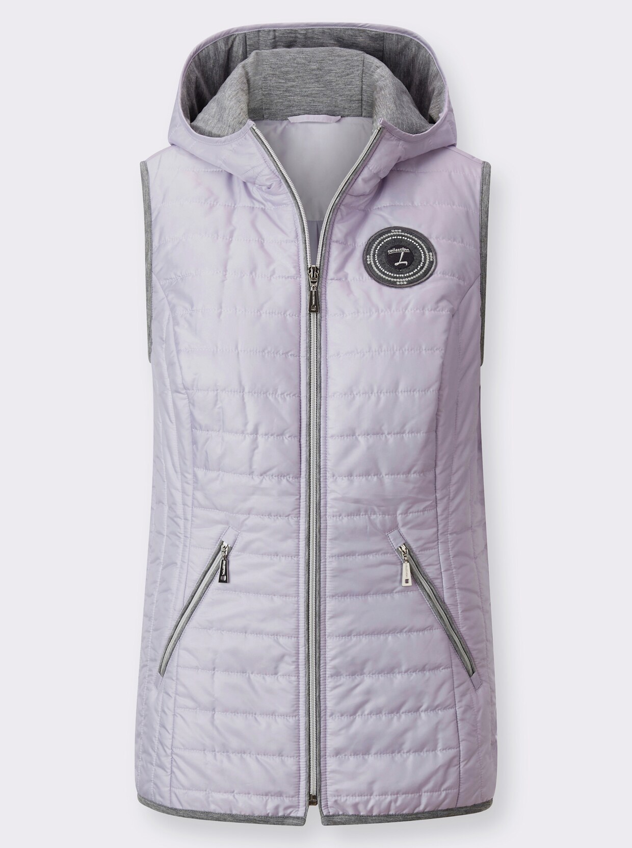 Gilet - lila/grijs