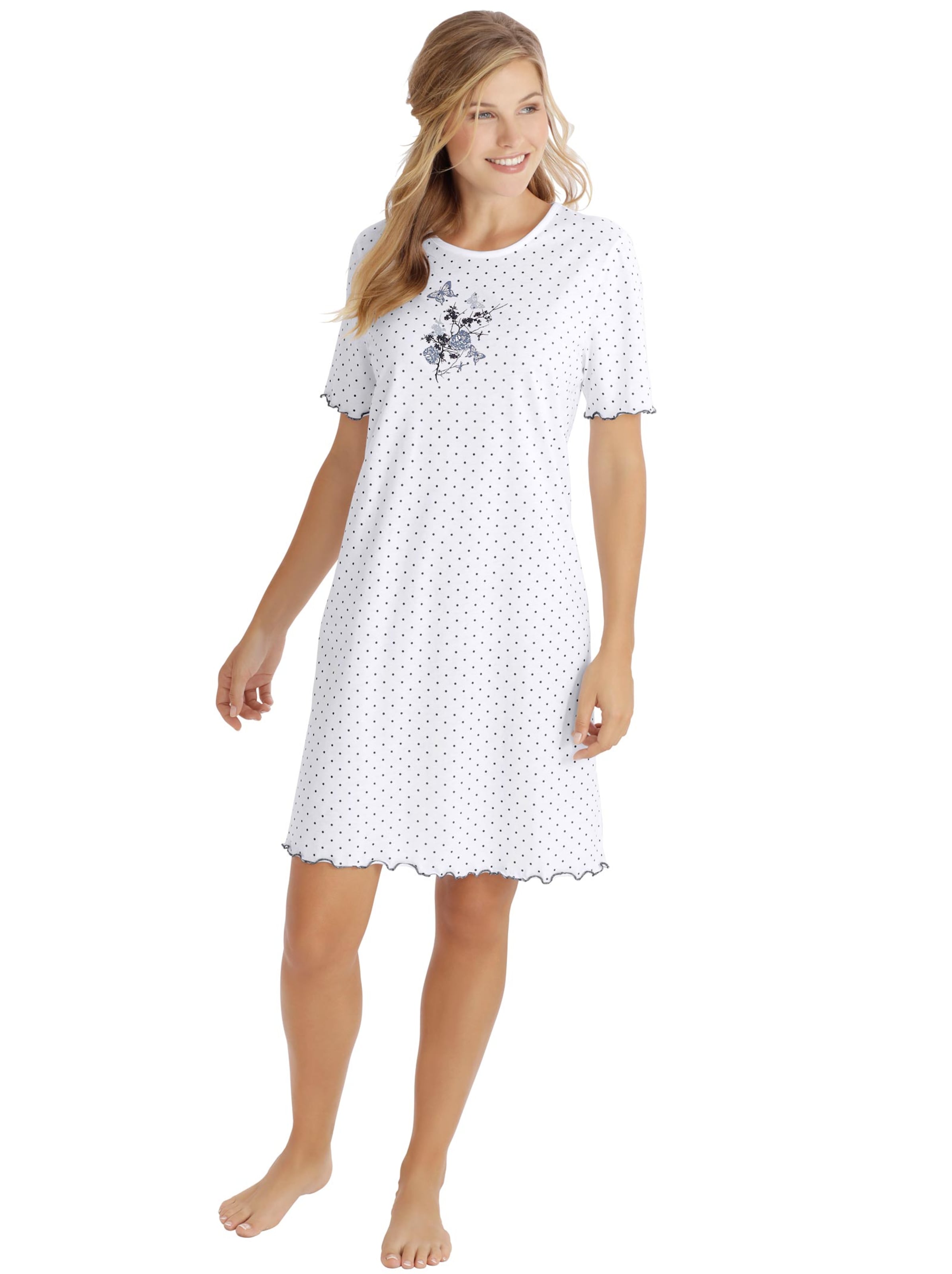 Nachthemd - weiß-bedruckt