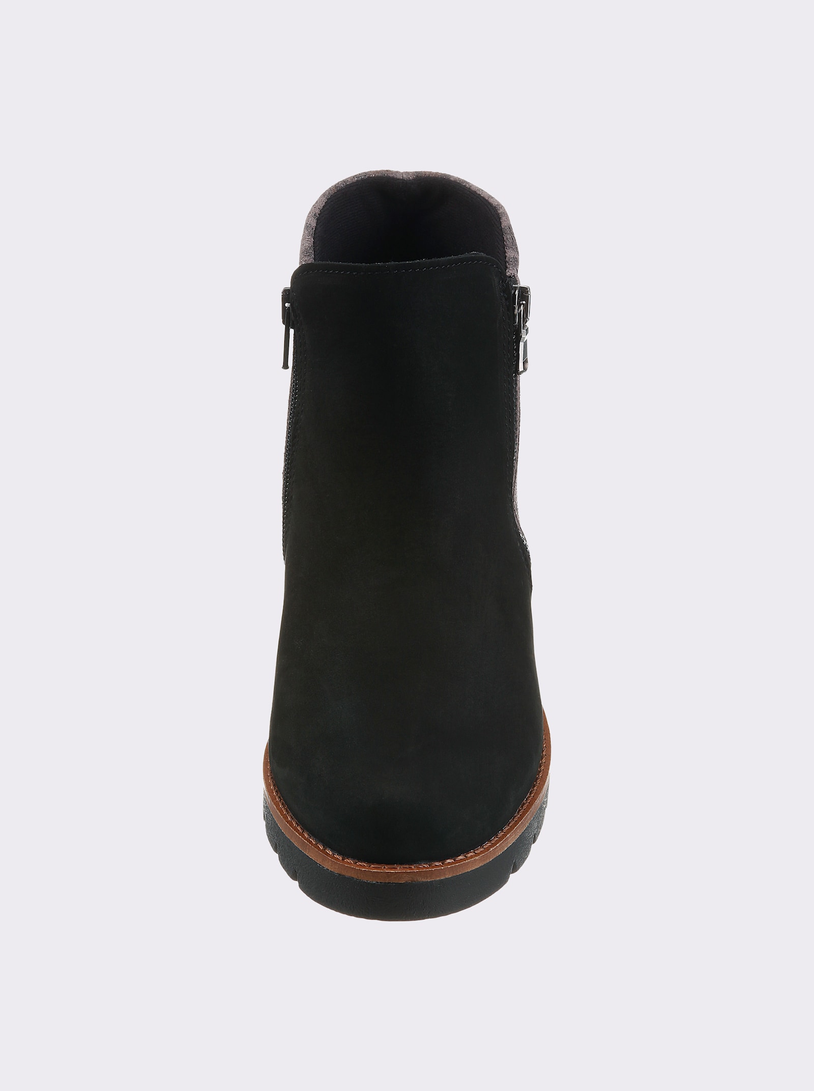 heine Kurzstiefelette - schwarz-grau