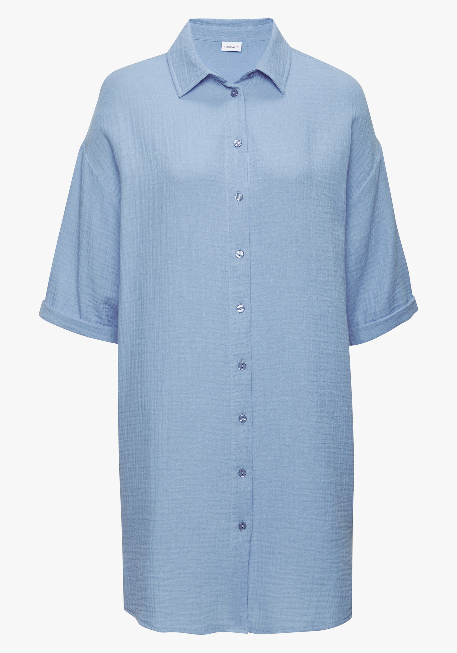 Beachtime Longline blouse - blauw