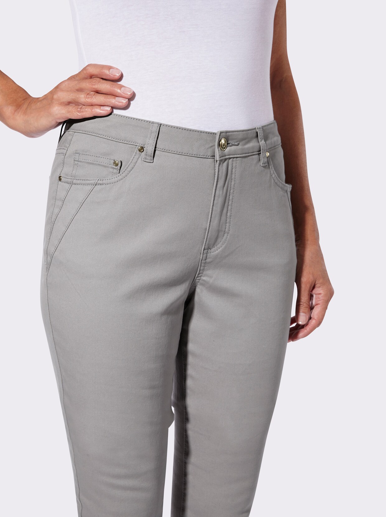 5-Pocket-Jeans - steingrau
