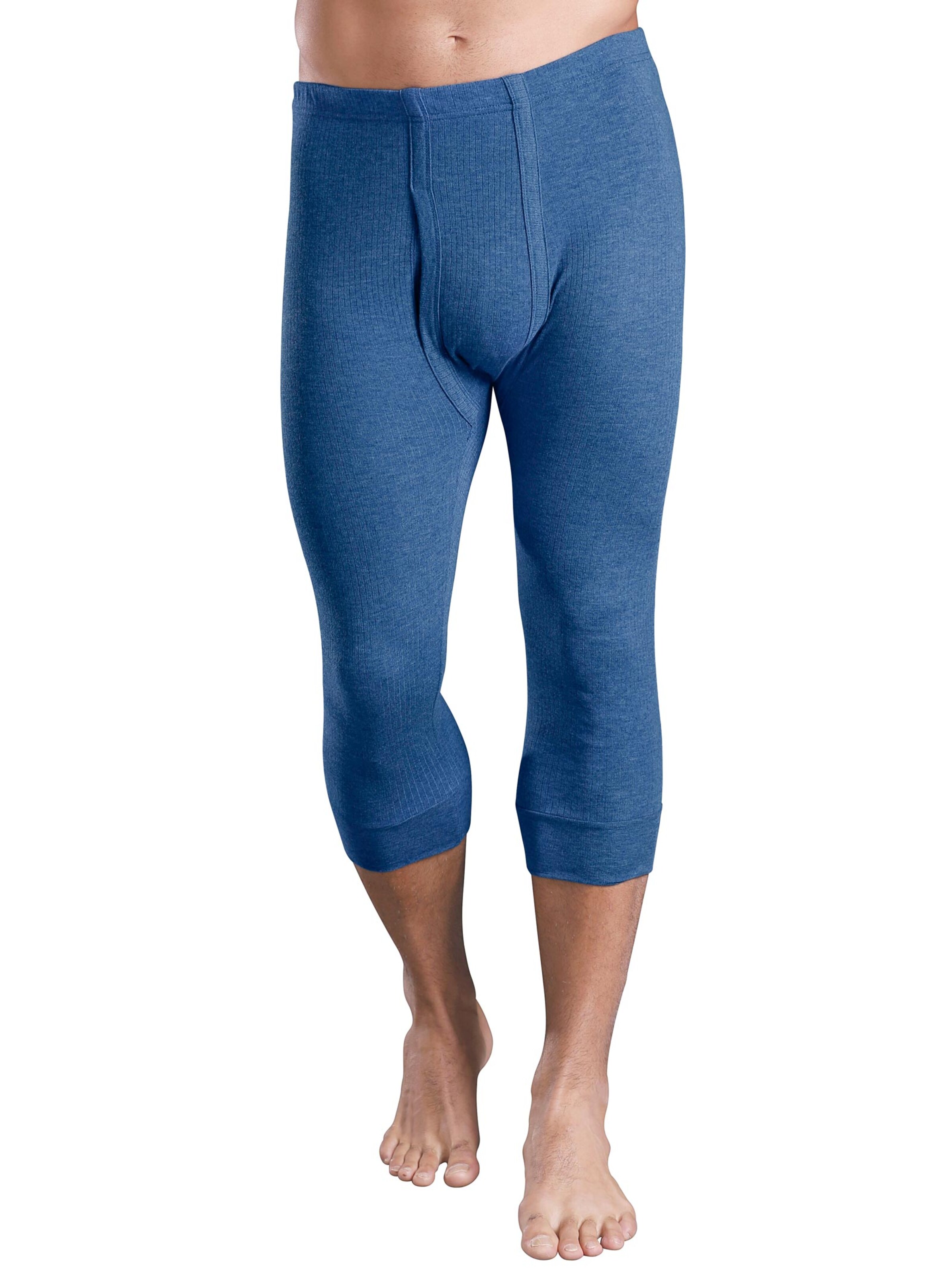 Hose 3/4-lang - blau-meliert