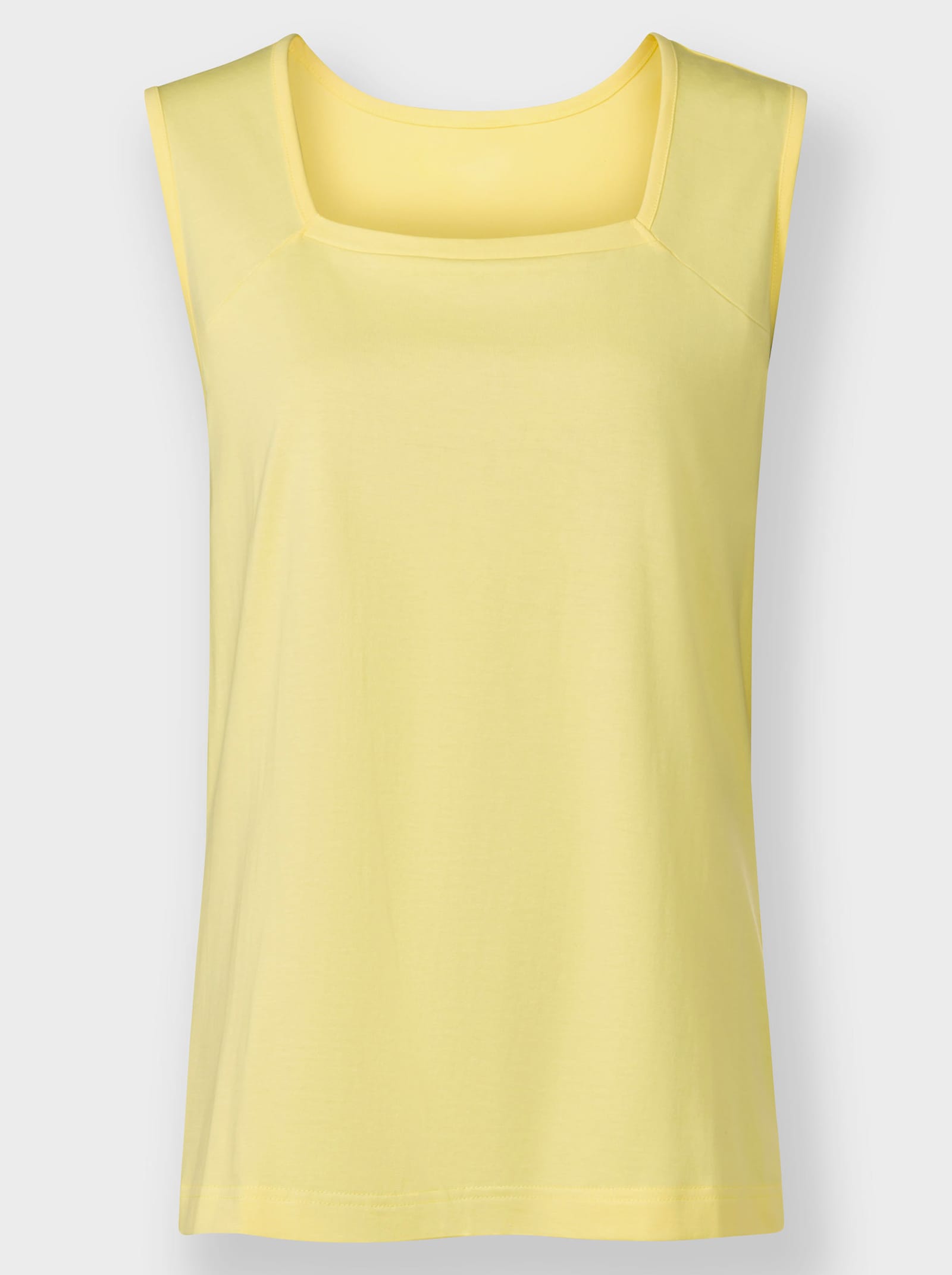 Shirttop mit Karree-Ausschnitt - zitrone