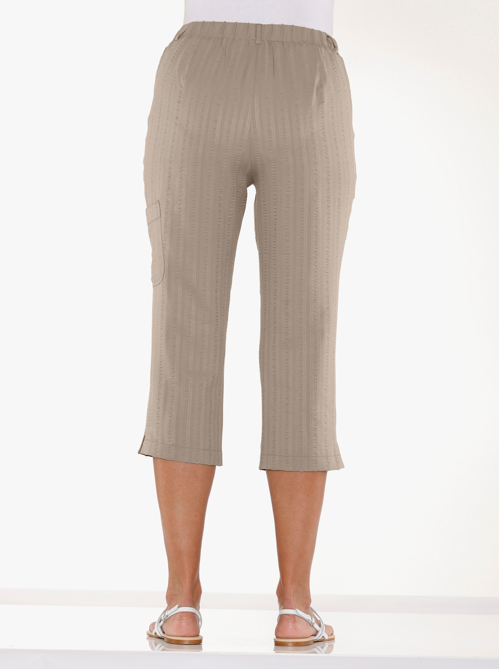 Capribroek met gestileerde knoopsluiting - sesam