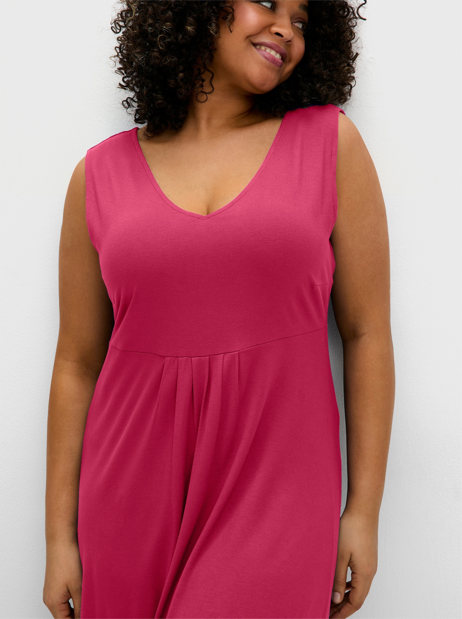 sheego Jerseykleid - pink