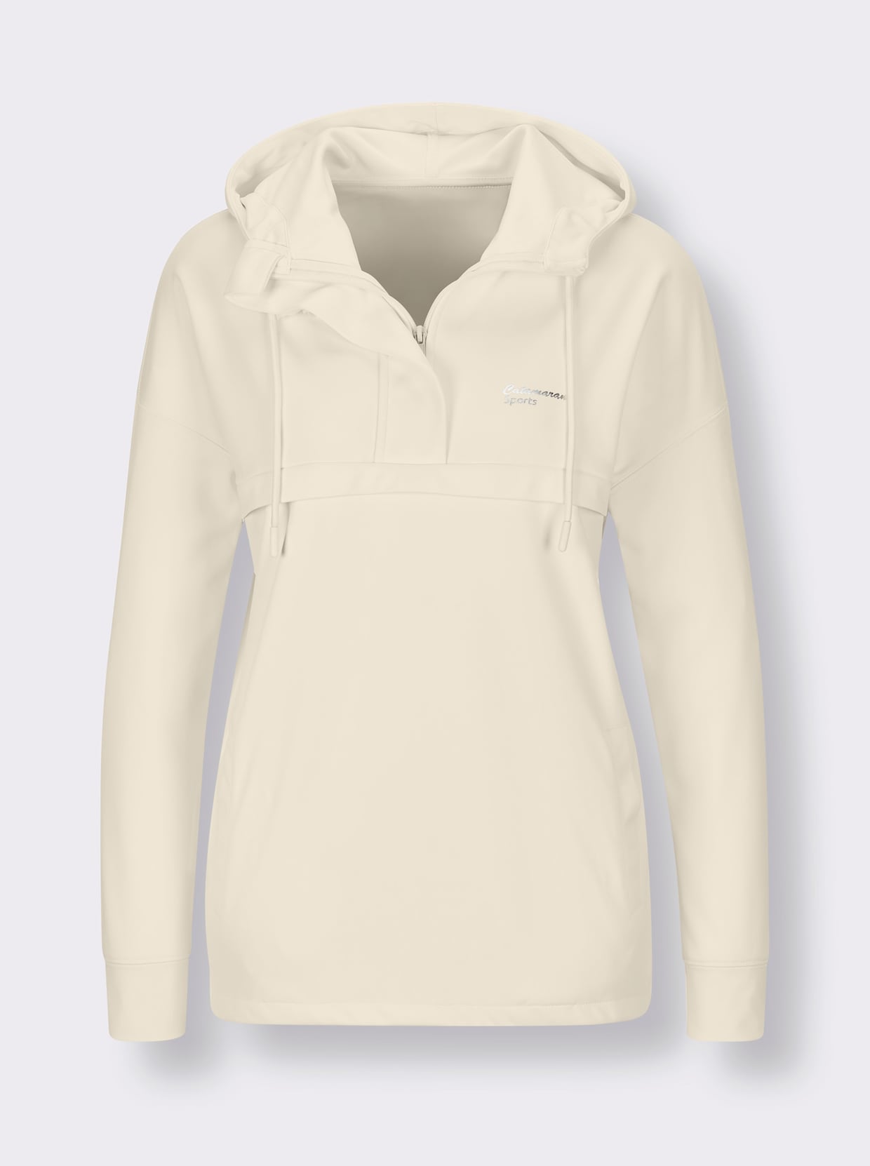 Catamaran Sports Freizeitshirt mit verdecktem Reißverschluss - champagner