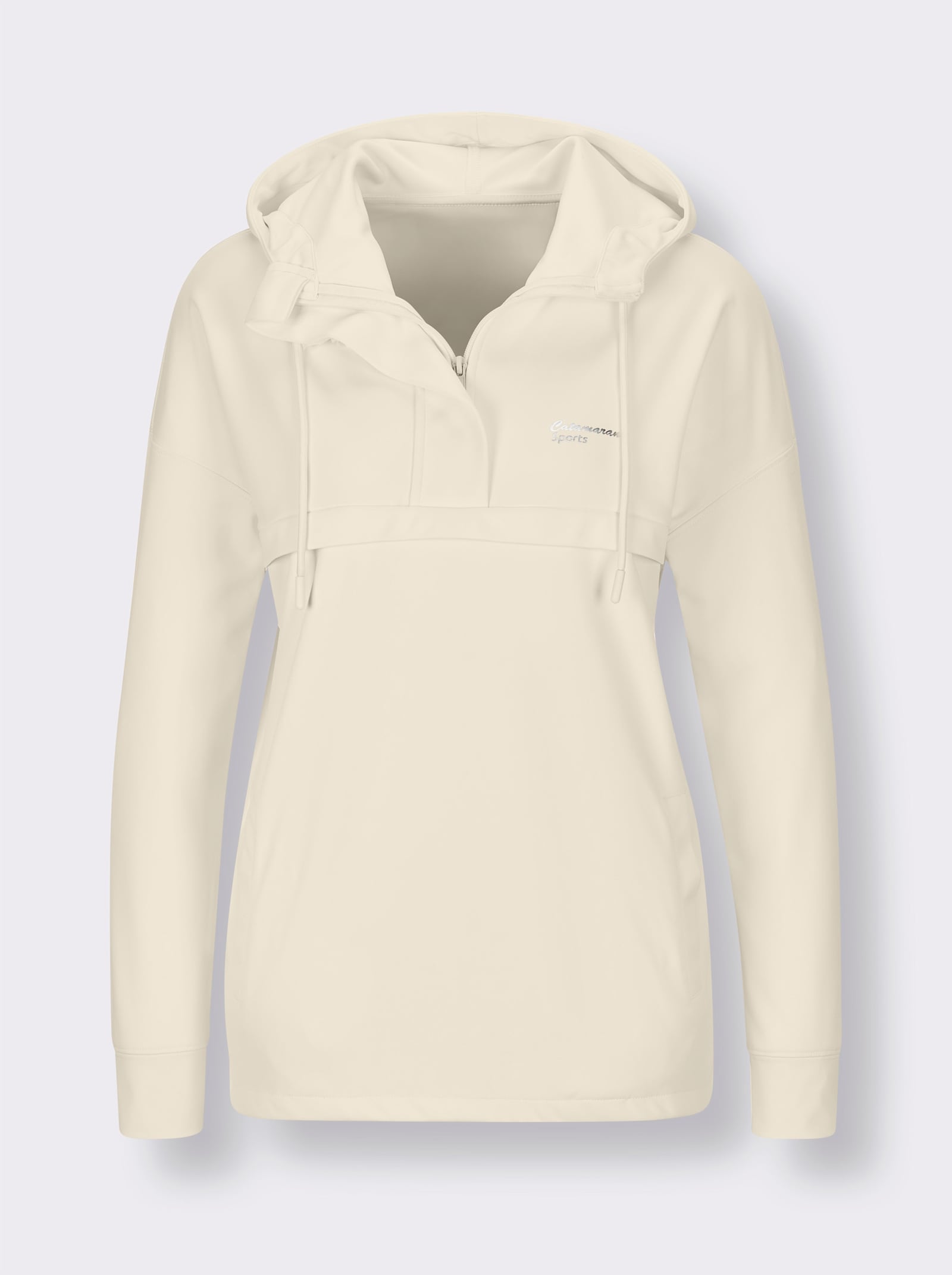 Catamaran Sports Vrijetijdsshirt met blinde ritssluiting - champagne