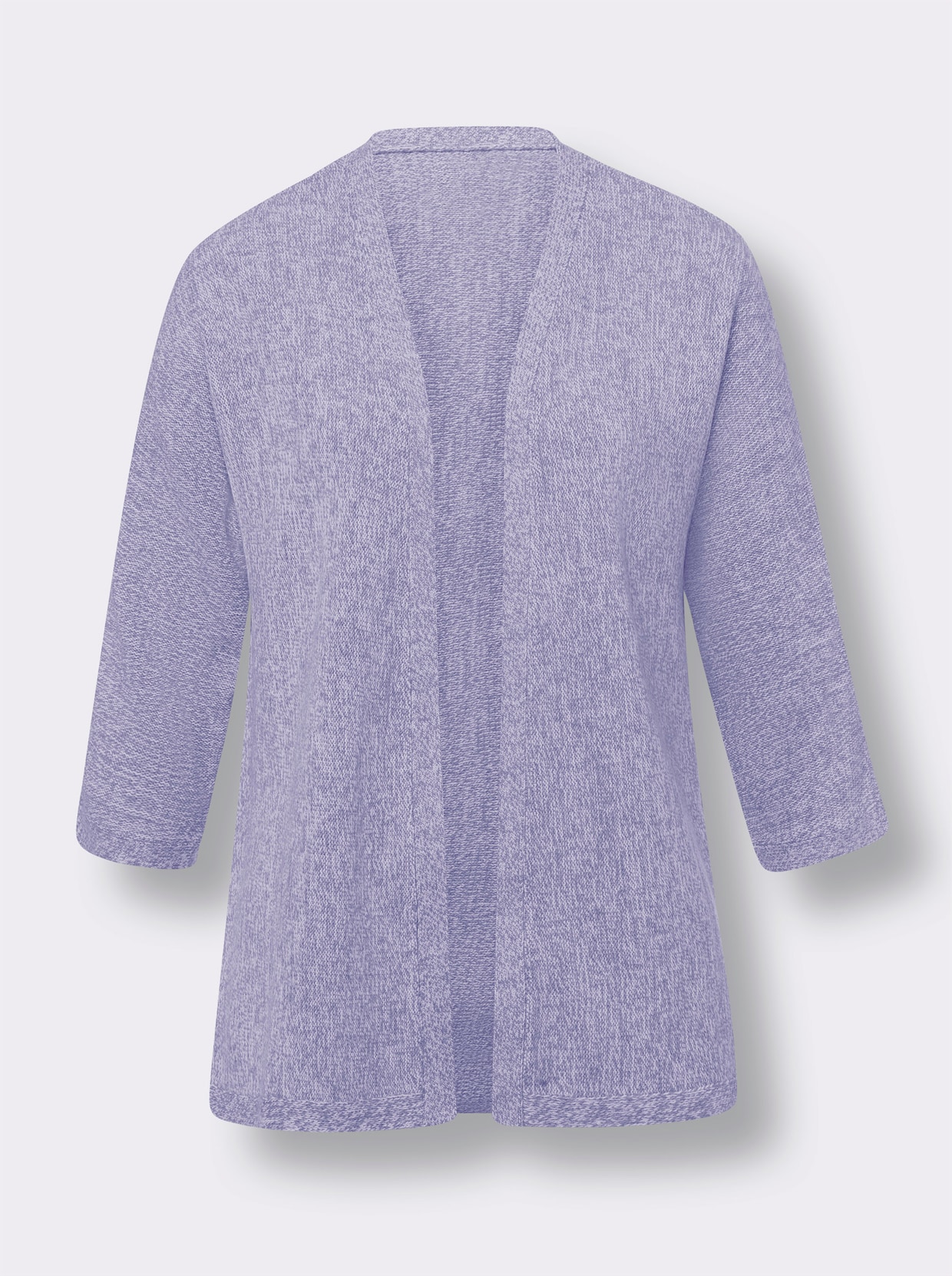 Strickjacke - lavendel-weiß-meliert