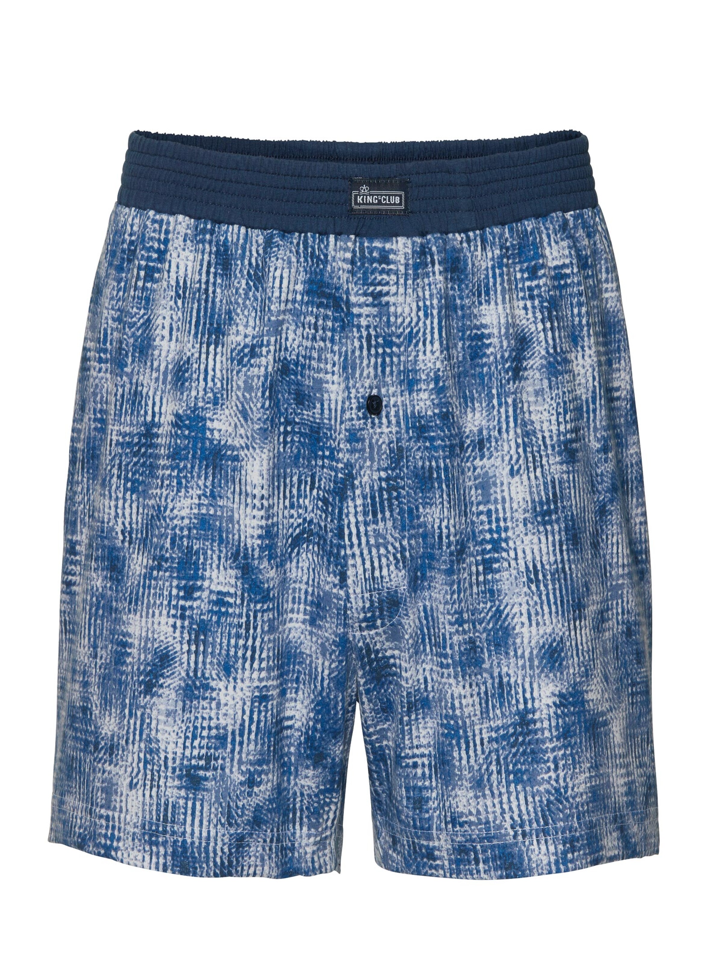 KINGsCLUB Boxershorts - marine + jeans-gemustert