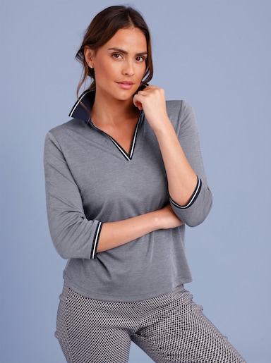 CREATION L PREMIUM Poloshirt mit Kontrastdetails - marine