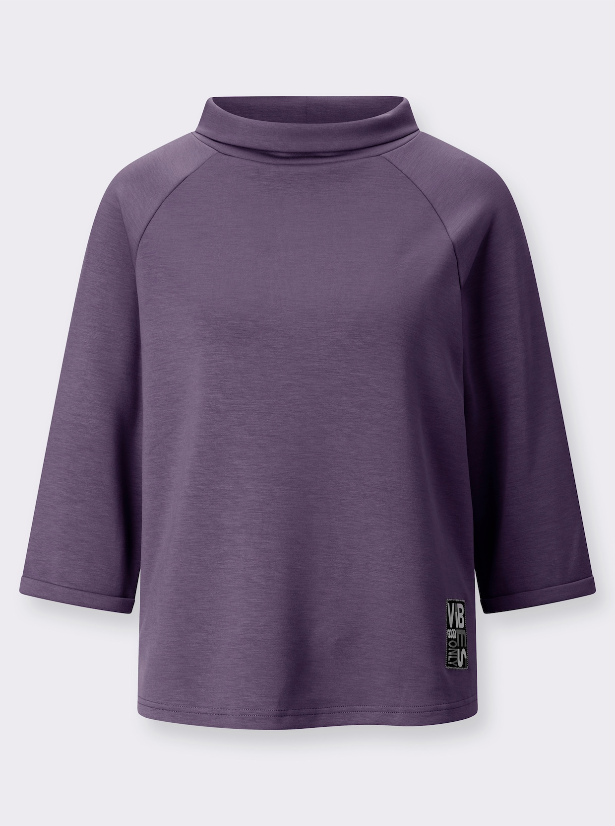 Shirt met 3/4-mouw - vijg