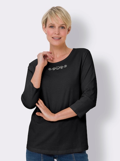 3/4-Arm-Shirt - schwarz