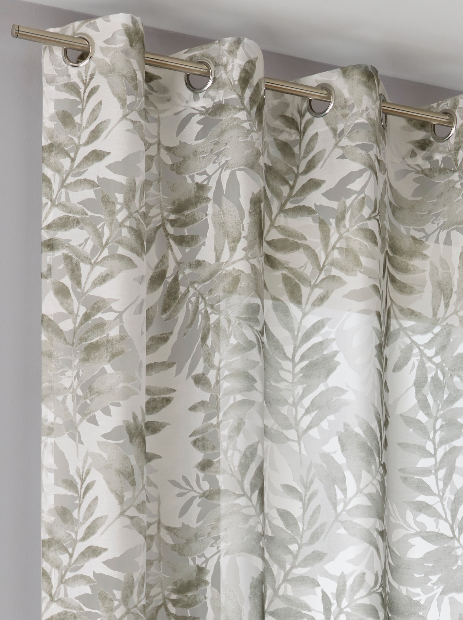 heine home Decoratieve vitrage - wit/grijs