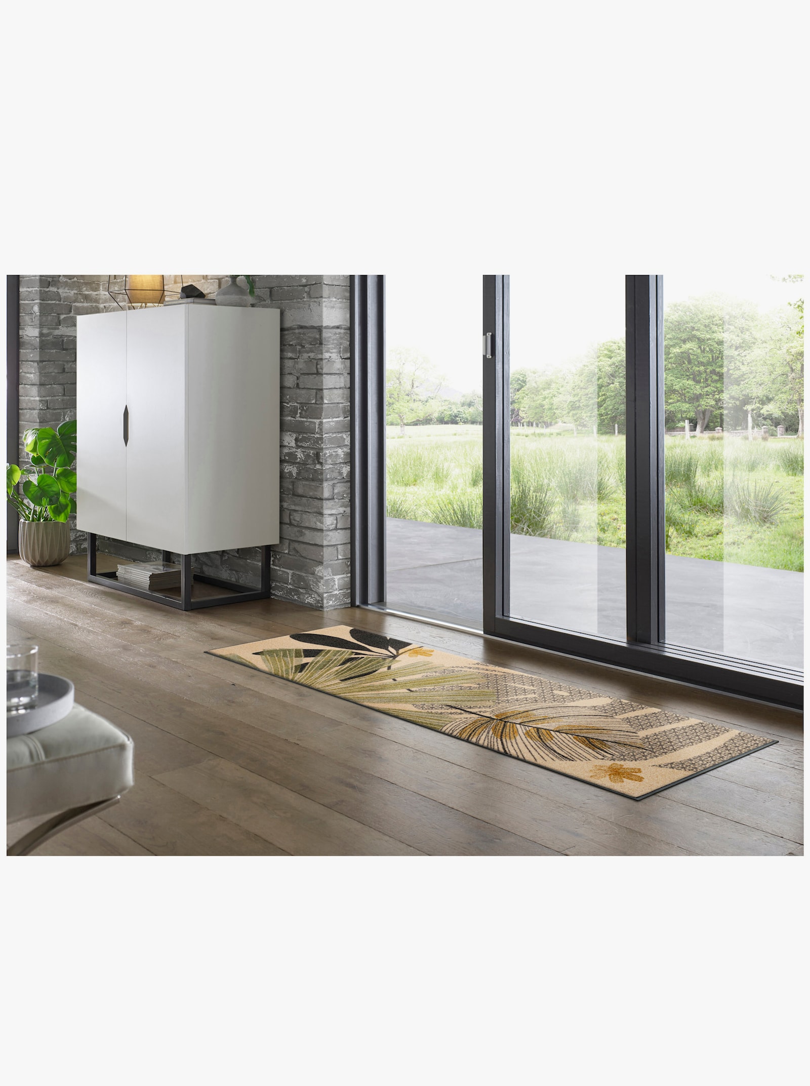 wash+dry by Kleen-Tex Fußmatte - beige-grün-gemustert