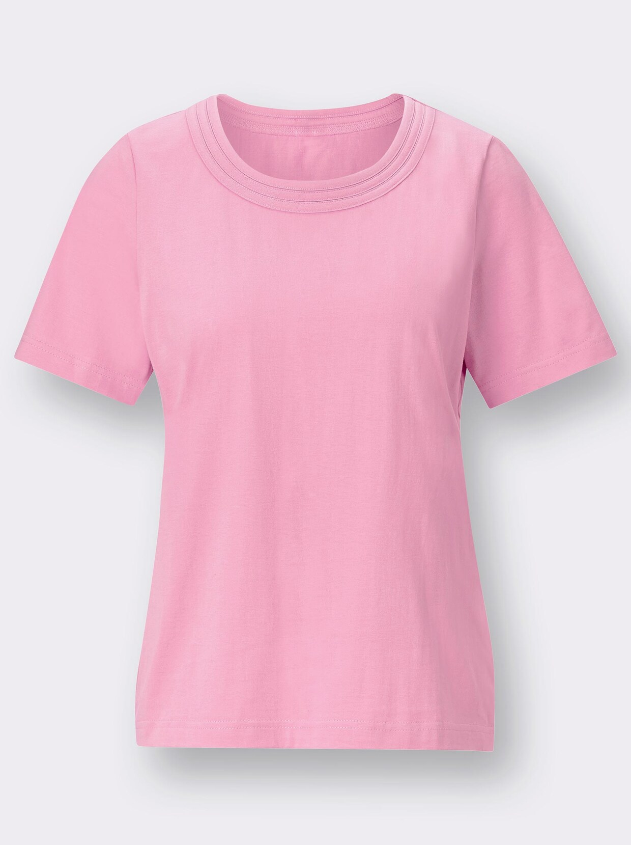 Kurzarmshirt - pink + pink-geringelt