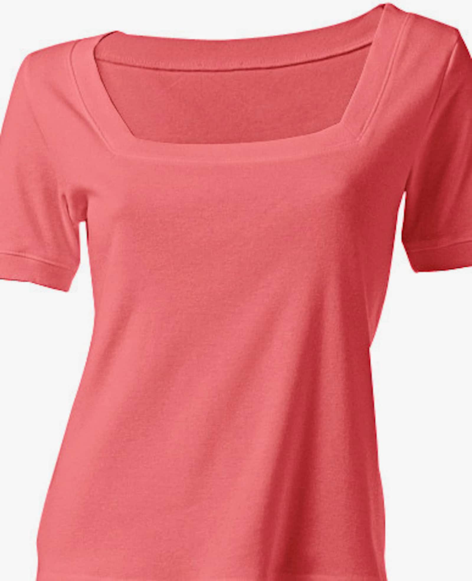 heine Shirt aus Rippenware - koralle