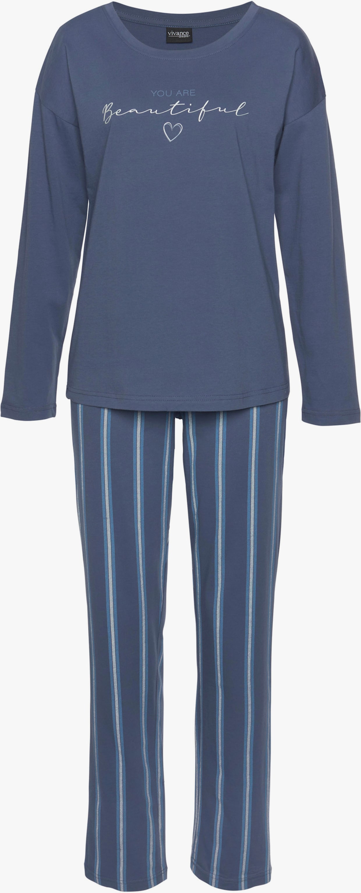 Vivance Dreams Pyjama - blauw gestreept